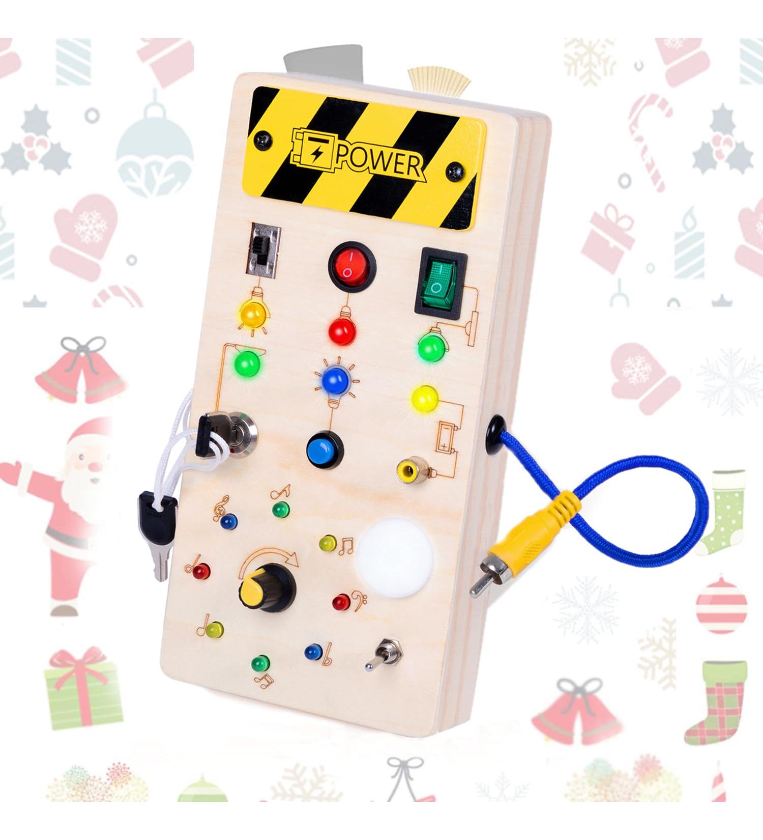 Buy Thedttoy Montessori Busy Board Educational Sensory Toys for Toddlers 1-3 Years | LED Wooden Activity Board - Perfect Christmas Gift! - Buy Online on GoSupps.com