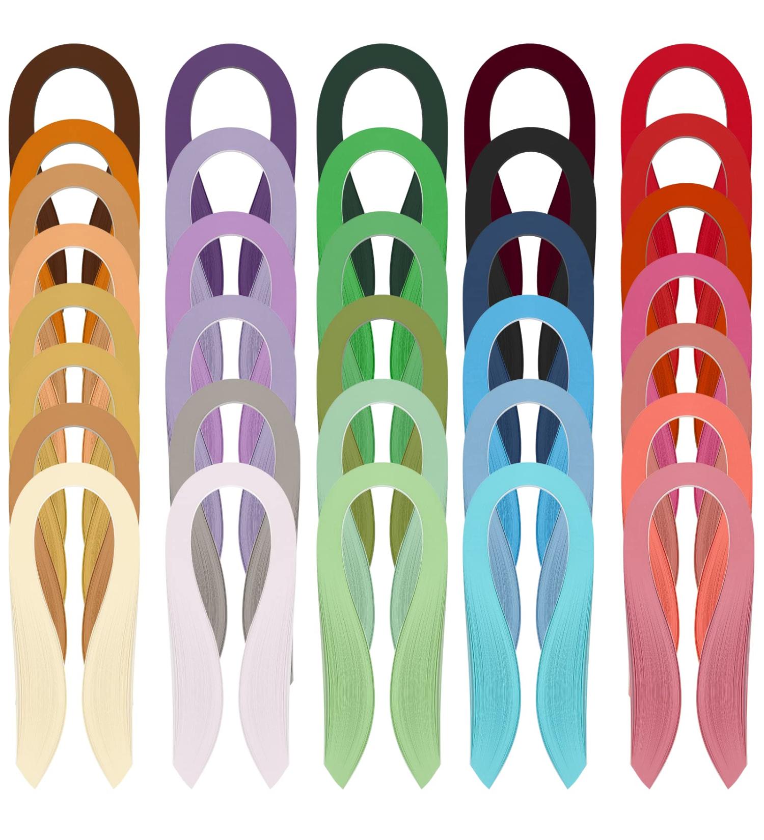 YURROAD Paper Quilling Kit - 5mm Wide Paper, 3960 Strips in 33 Colors with Slotted Tool - 33 Pack - Buy Online on GoSupps.com