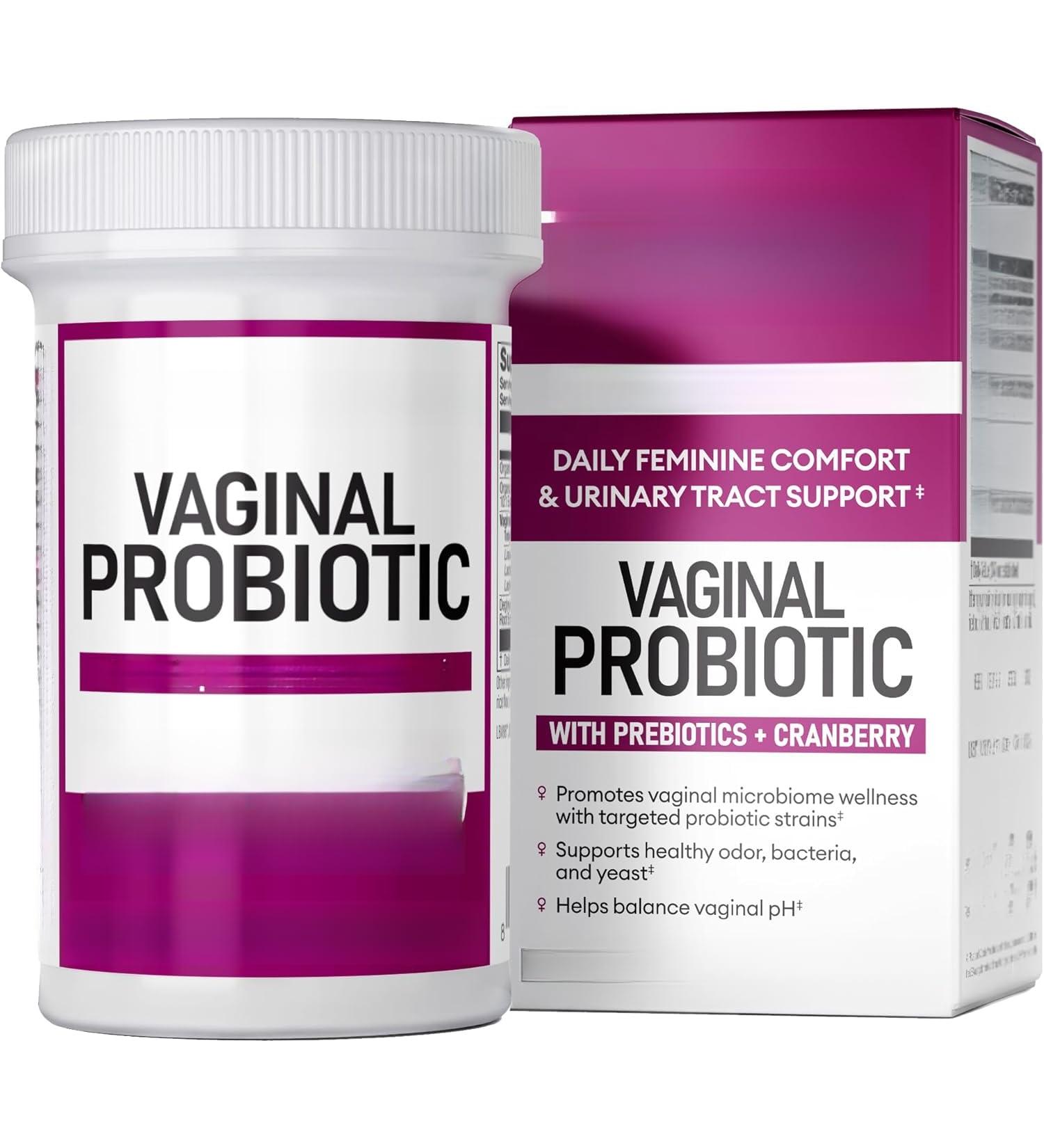 Vaginal Probiotic Supplement Daily Support for Vaginal Moisture Odor Control and pH Balance Probiotic for Feminine Health - Buy Online on GoSupps.com