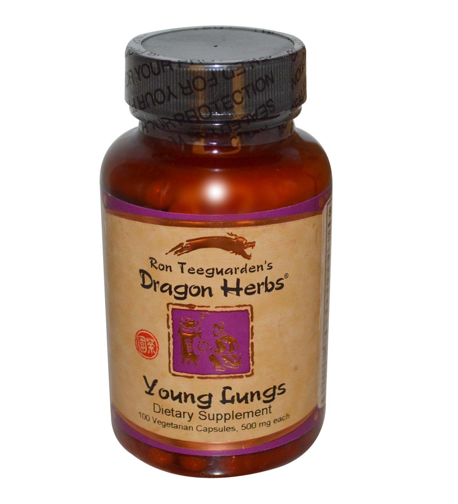 Dragon Herbs Young Lungs 500 mg 100 Vegetarian Capsules