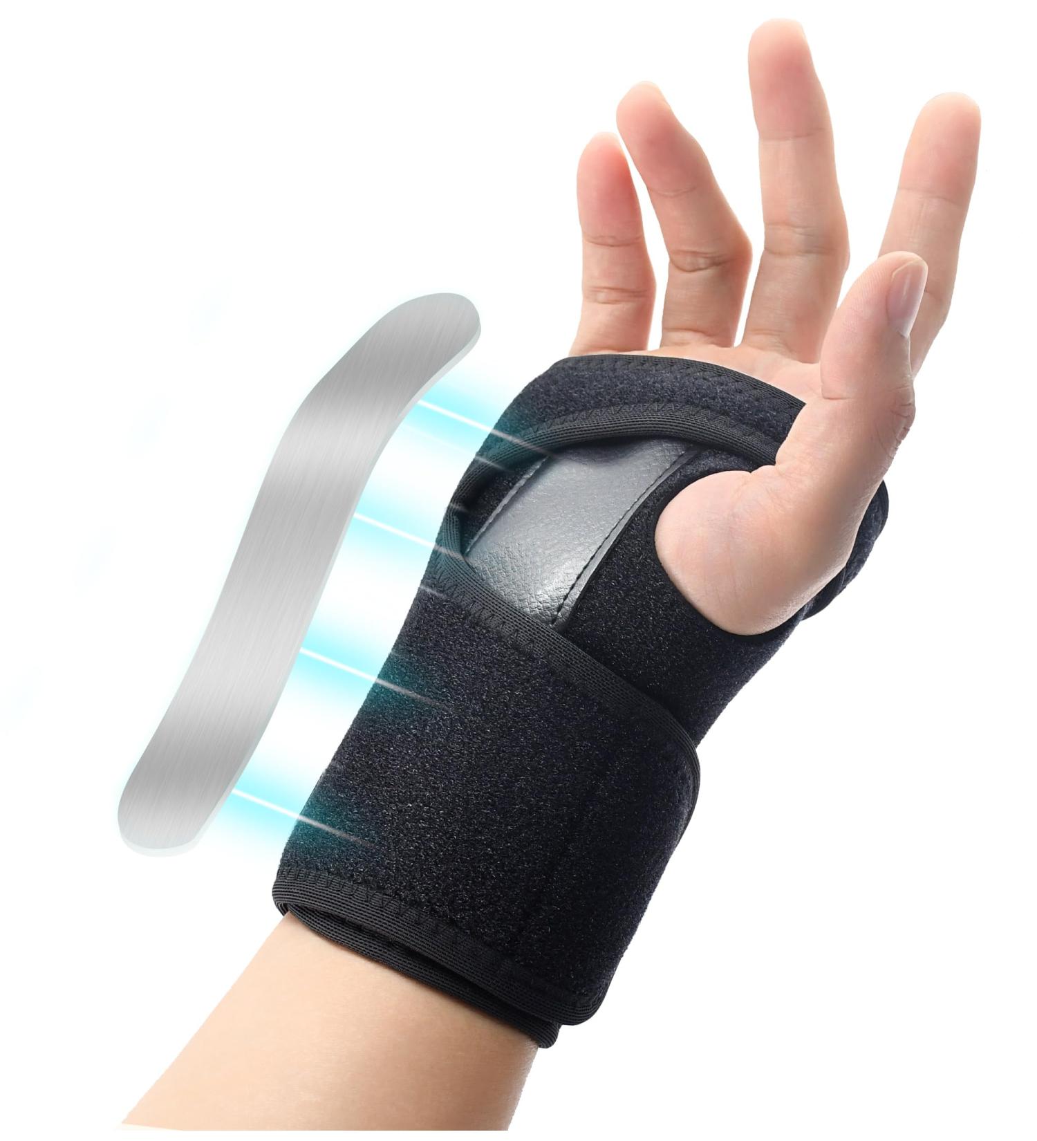 HiRui Wrist Brace with Splint for Carpal Tunnel Relief - Adjustable Support for Men & Women Day & Night Pain Relief Left Hand One Size - Buy Online on GoSupps.com