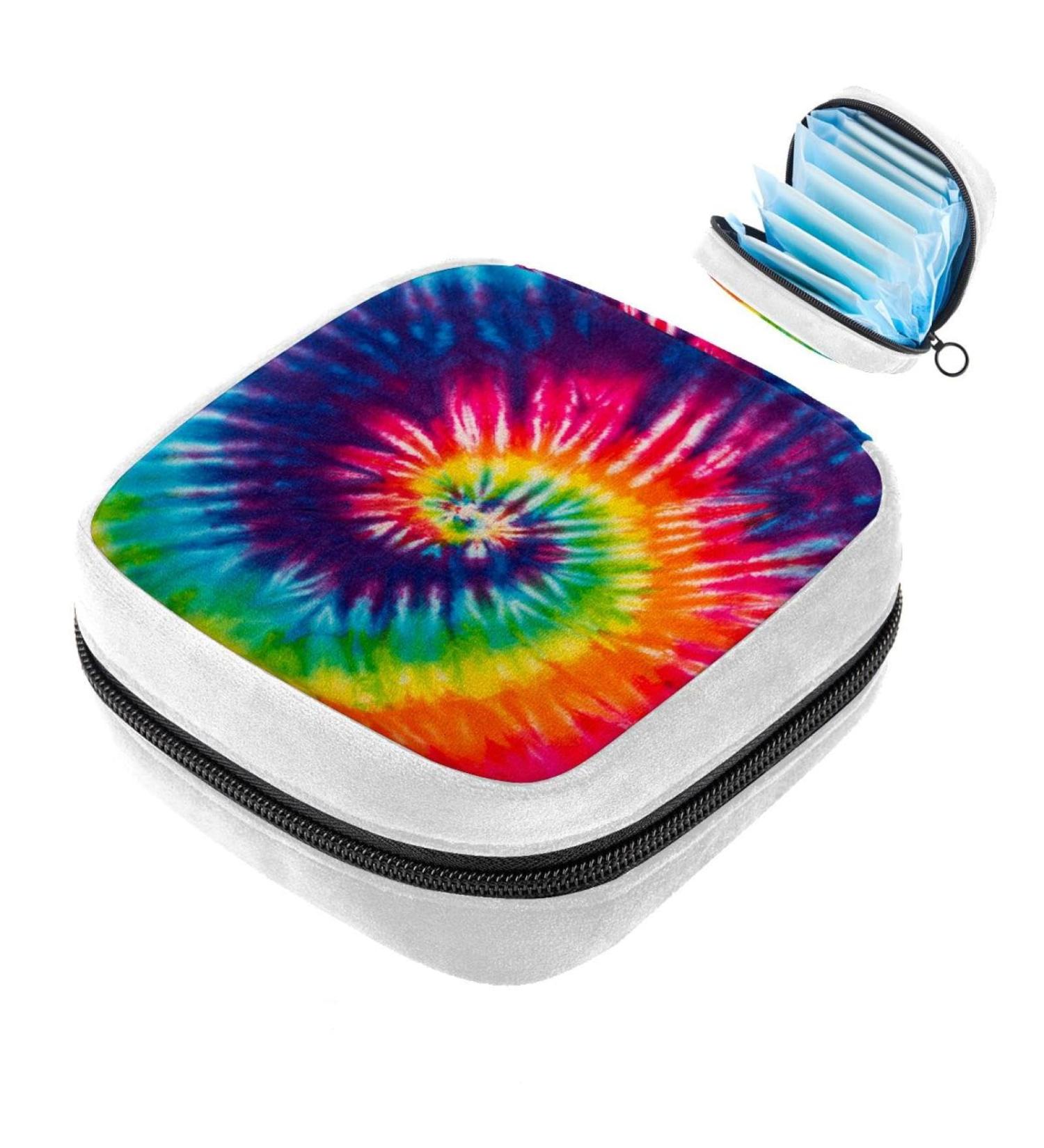 GIAPB Sanitary Napkin Storage Bag Period Bag Tampon Bag Makeup Bag Pad Pouch Colorful Swirl Tie Dye Color2716 - Buy Online on GoSupps.com