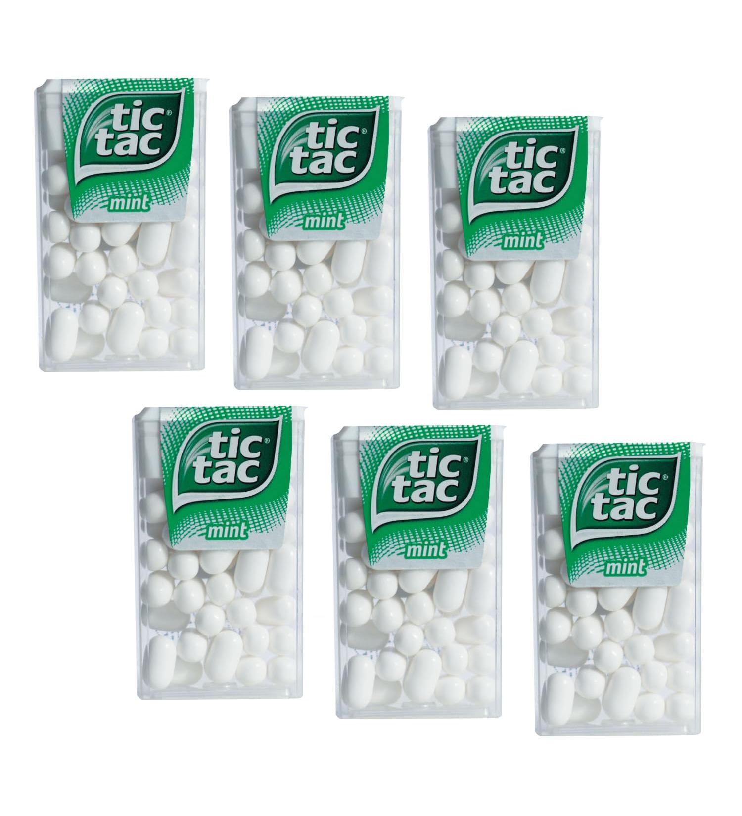 Tic Tac Tic Tac | Mint Tic Tac | Mint Dragees | Mint Flavour Candy - 6 Crate (6 x 18 g)