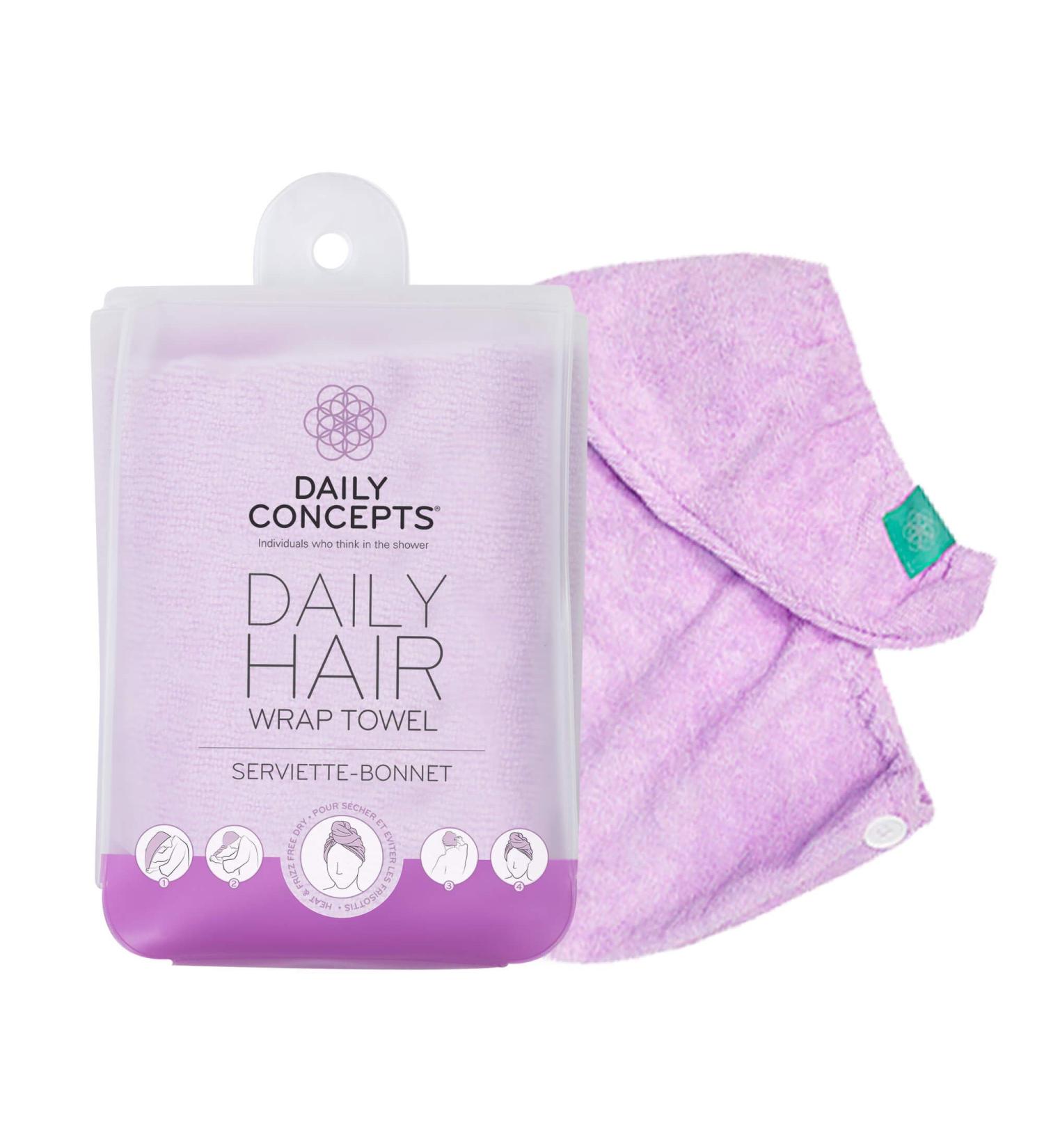 DAILY CONCEPTS Your Hair Towel Wrap - Premium Purple Hair Drying Towel for Fast Gentle Drying | Ship Worldwide - Buy Online on GoSupps.com