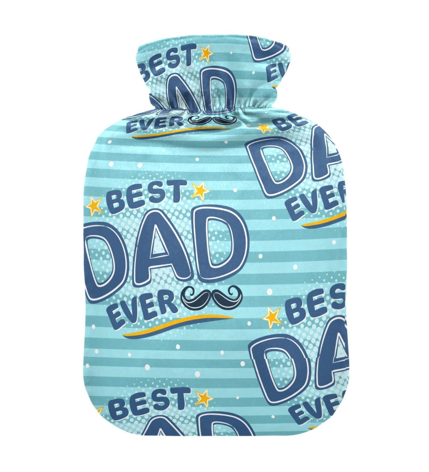 Hot Water Bottle with Cover - Blue Striped 2L | Pain Relief & Headache Relief Hot Water Bag - Buy Online on GoSupps.com