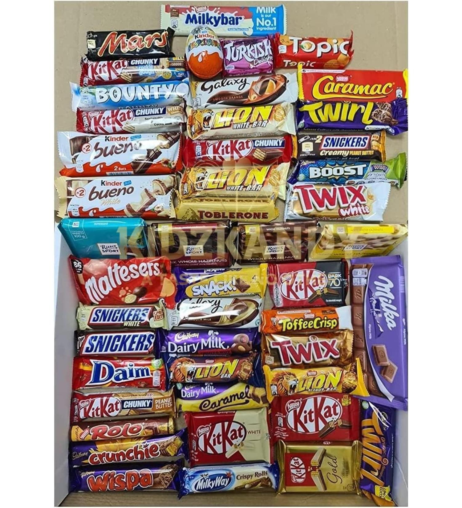  Kidzkandy Selection of Delicious Chocolate Bars (40-100g) 33 Favorite Chocolate Bars for Adults and Kids - Perfect Chocolate Basket Birthday Gift Christmas Thank You Gift Box - Buy Online on GoSupps.com