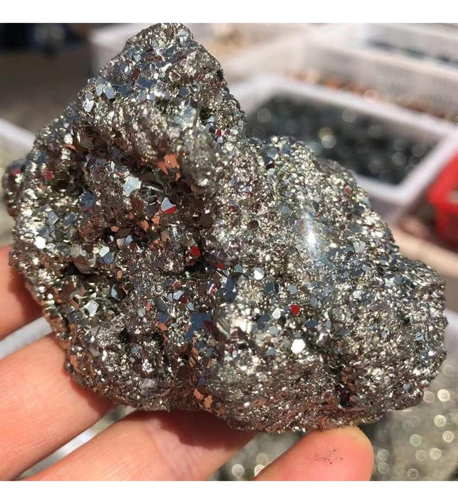 Crystal Rough for 1pc 200-600g Natural Iron Pyrite Cluster Crystal Stone Rough Display Specimen Minerals Natural Quartz Crystals Decoration (Size : 300-400g) - Buy Online on GoSupps.com