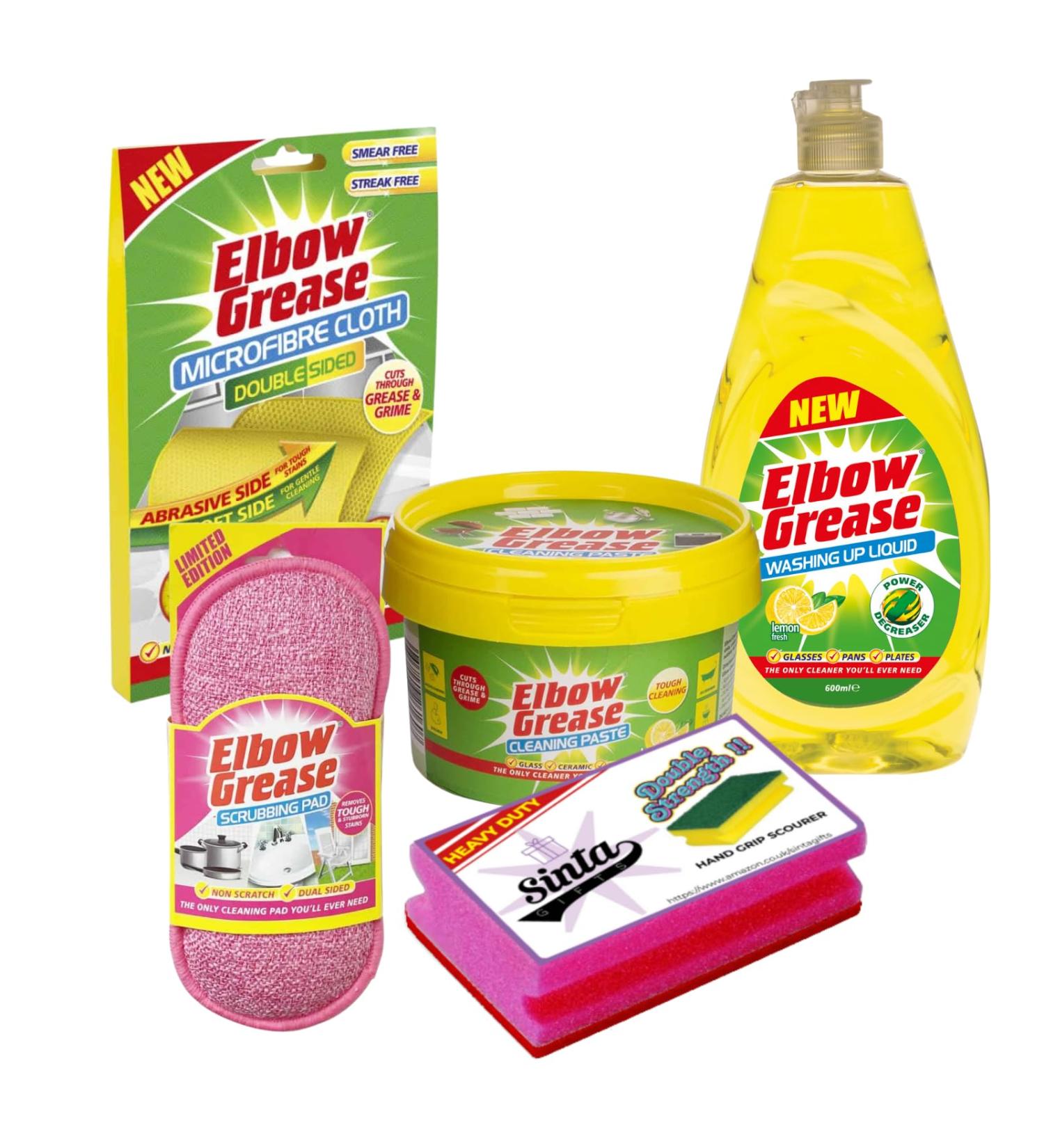 Kitchen Stain Remover Cleaner Kit - Washing Up Liquid 600ml Cleaning Paste 350g Microfibre Cloth Double Sided Scrubbing Pad 1pc Handgrip Scourer 1pc | Home Cleaning Bundle - Buy Online on GoSupps.com