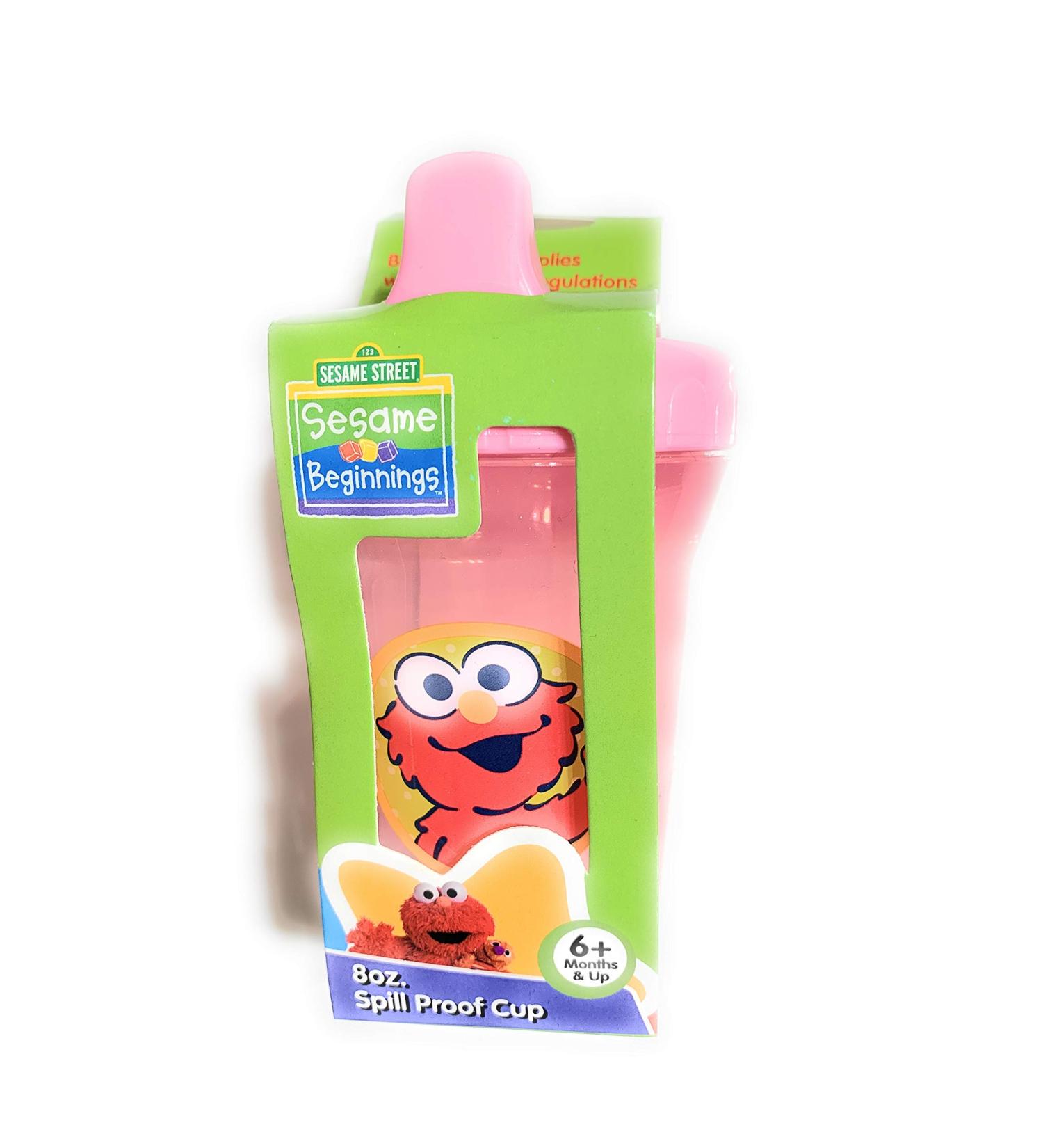 Sesame Street Elmo Pink 8oz. Spill Proof Cup | Sesame Beginnings | Shop Now - Buy Online on GoSupps.com