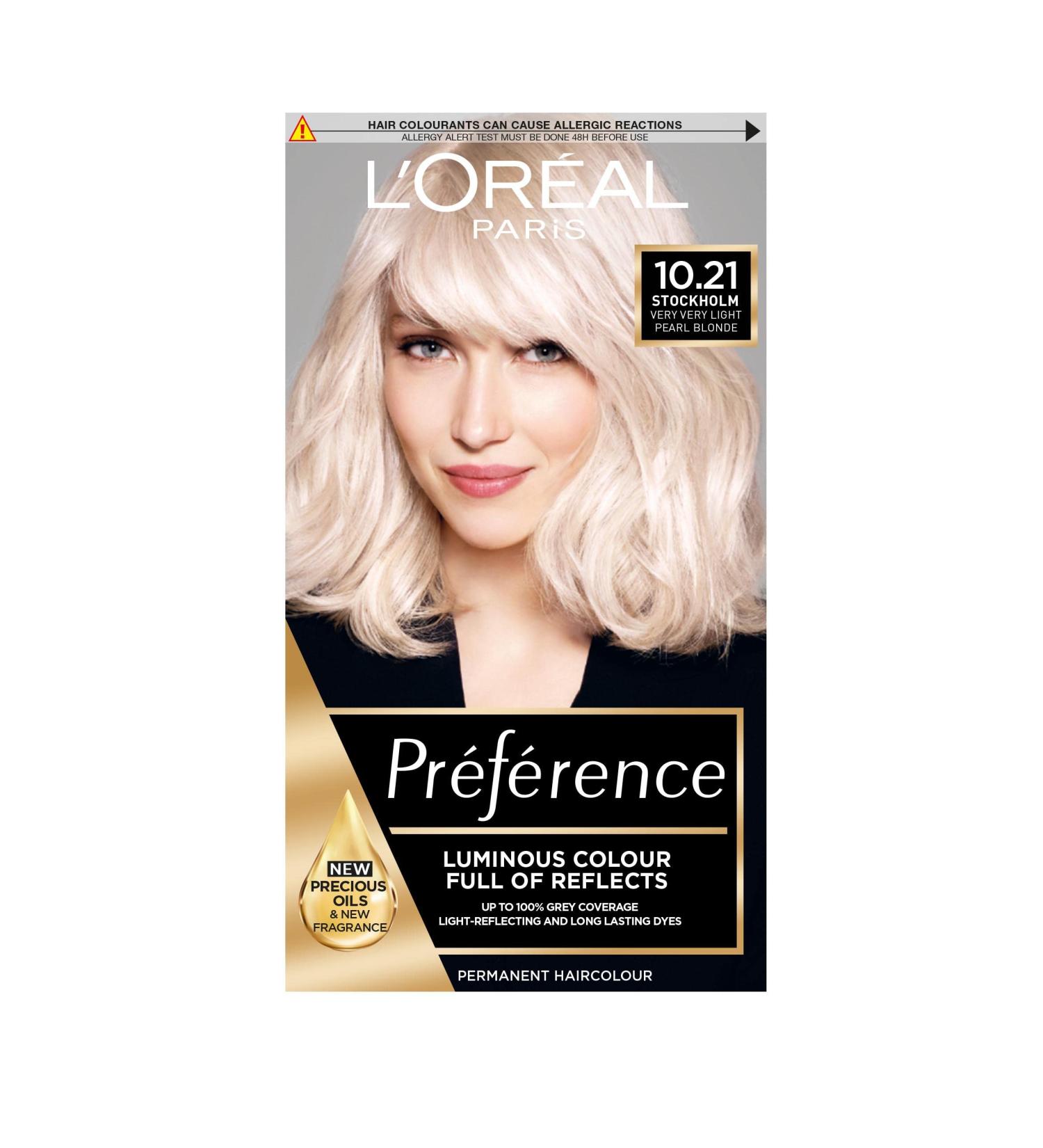 L'Oreal Paris Preference 10.21 Stockholm Hair Dye - Long-Lasting Luminous Permanent Colour - Buy Online on GoSupps.com