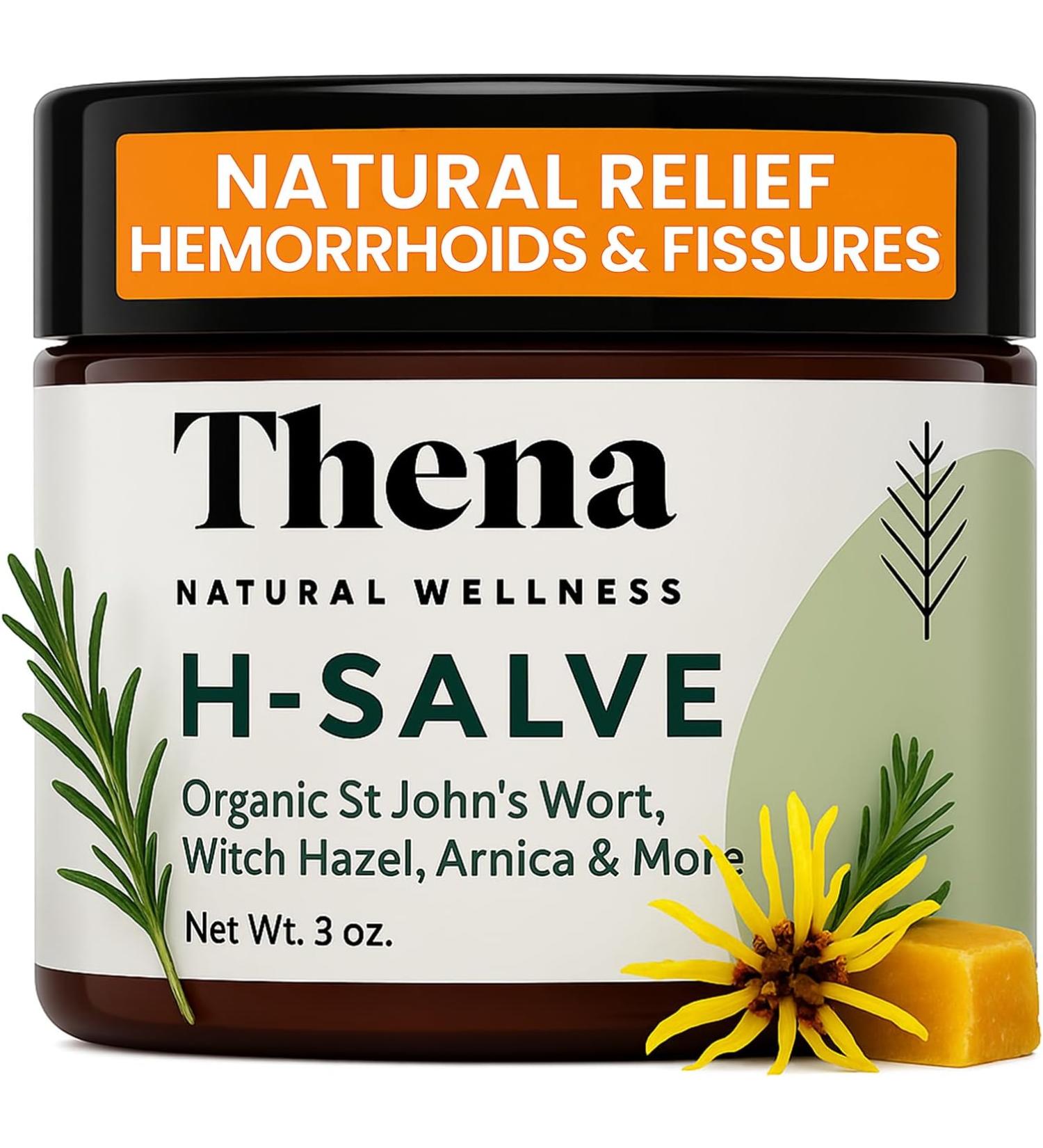 Intense Hemorrhoid Treatment Cream & Fissure Ointment - 100% Natural, Organic Lavender, Arnica, Witch Hazel - Fast Healing, Maximum Strength - Best with Thena Sitz Bath Soak - Buy Online on GoSupps.com
