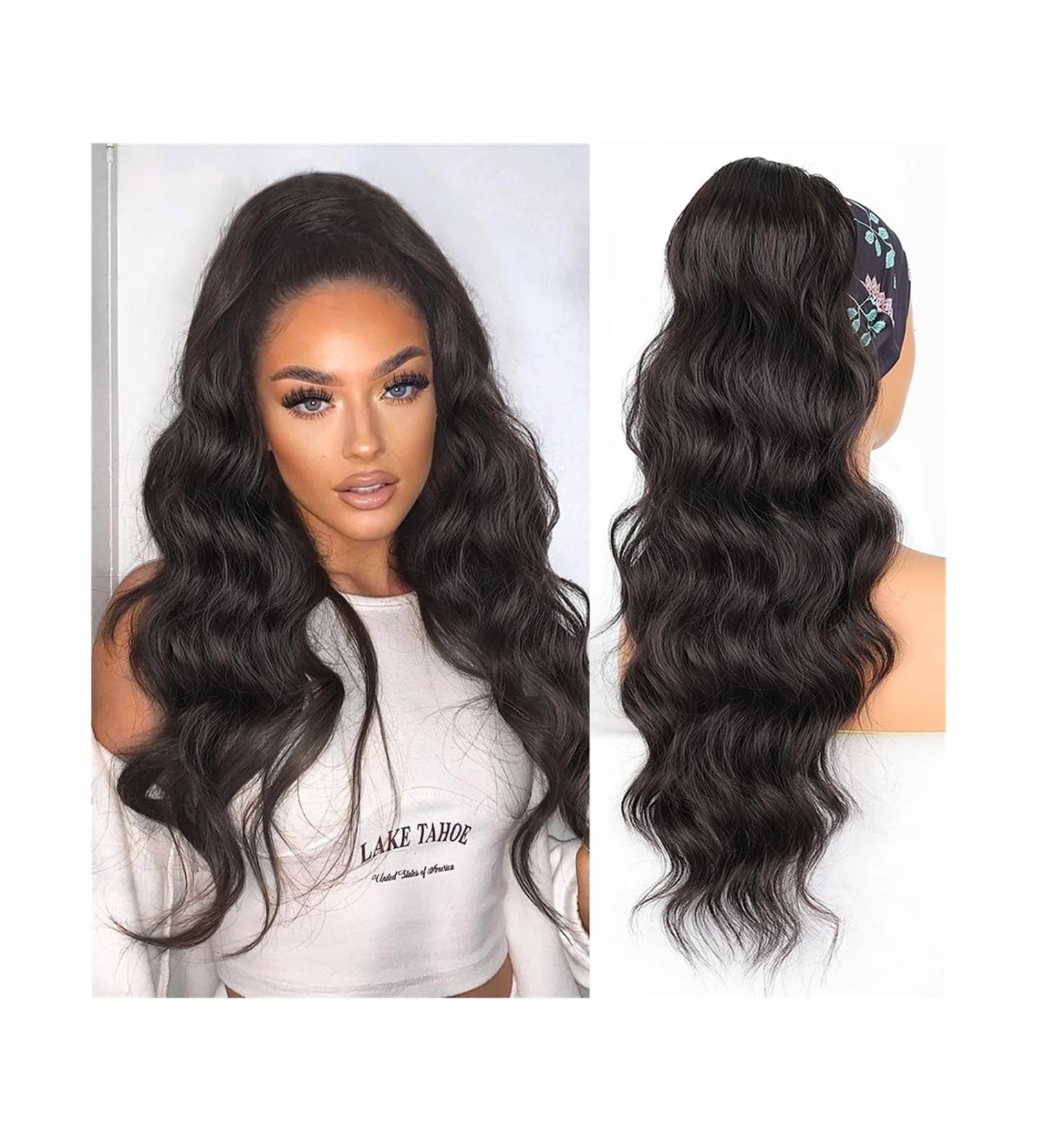 Ponytail Extensions Long Wavy Ponytail Hair Extensions 26 Inch Synthetic Drawstring Ponytail Clip in Wave Ponytail Hairpiece for Black Women for Women (Color : 2 Size : 26inches) 26inches 2 - Buy Online on GoSupps.com