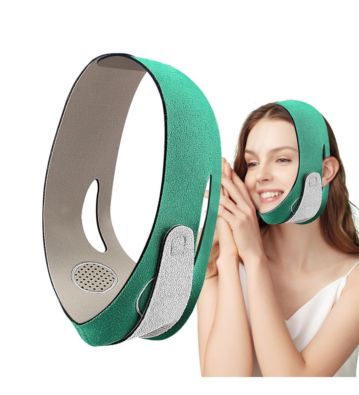 Face Lift up Belt - Breathable Elastic Face Tape Face Belts - V Lines Face Lifting Strap Sleeping Masque Strap for Women Green - Buy Online on GoSupps.com