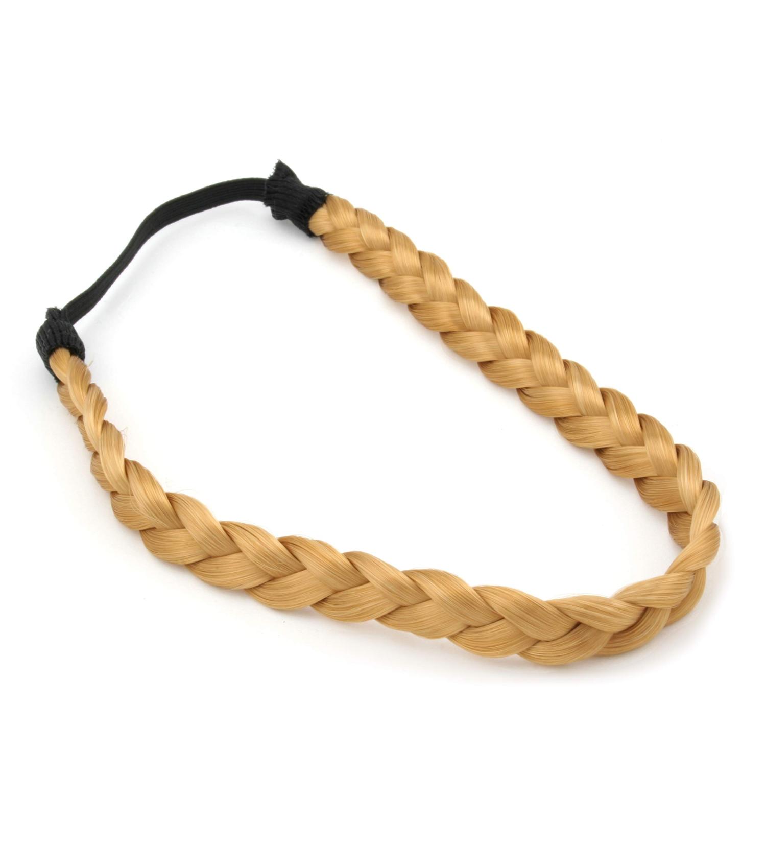 Golden Blonde Faux Hair Plait Headband Hair Accessories by Zest