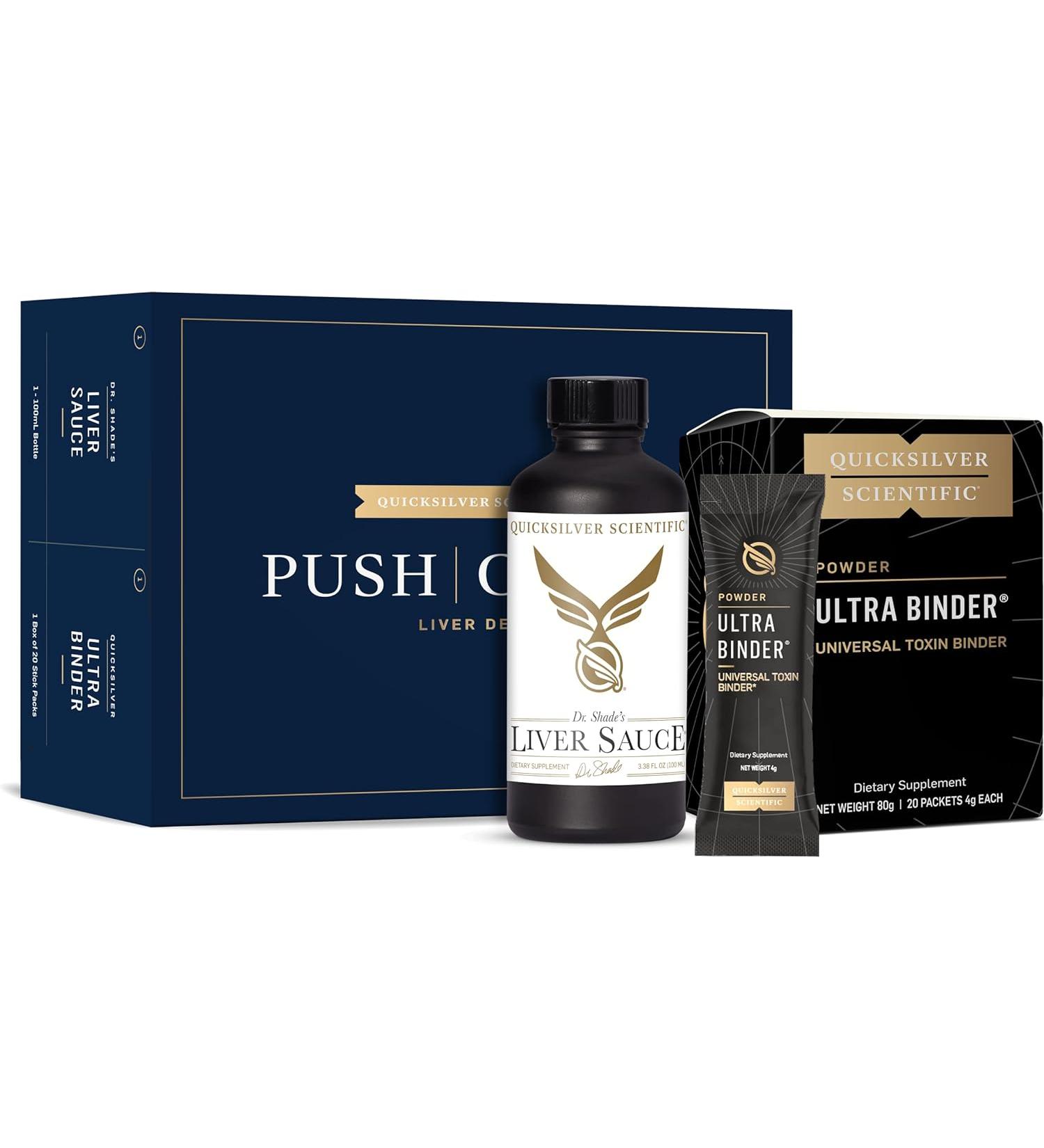 Quicksilver Scientific Liver Detox Cleanse Kit - Ultra Binder & Liver Sauce for GI Detox & Toxin Binding - Buy Online on GoSupps.com