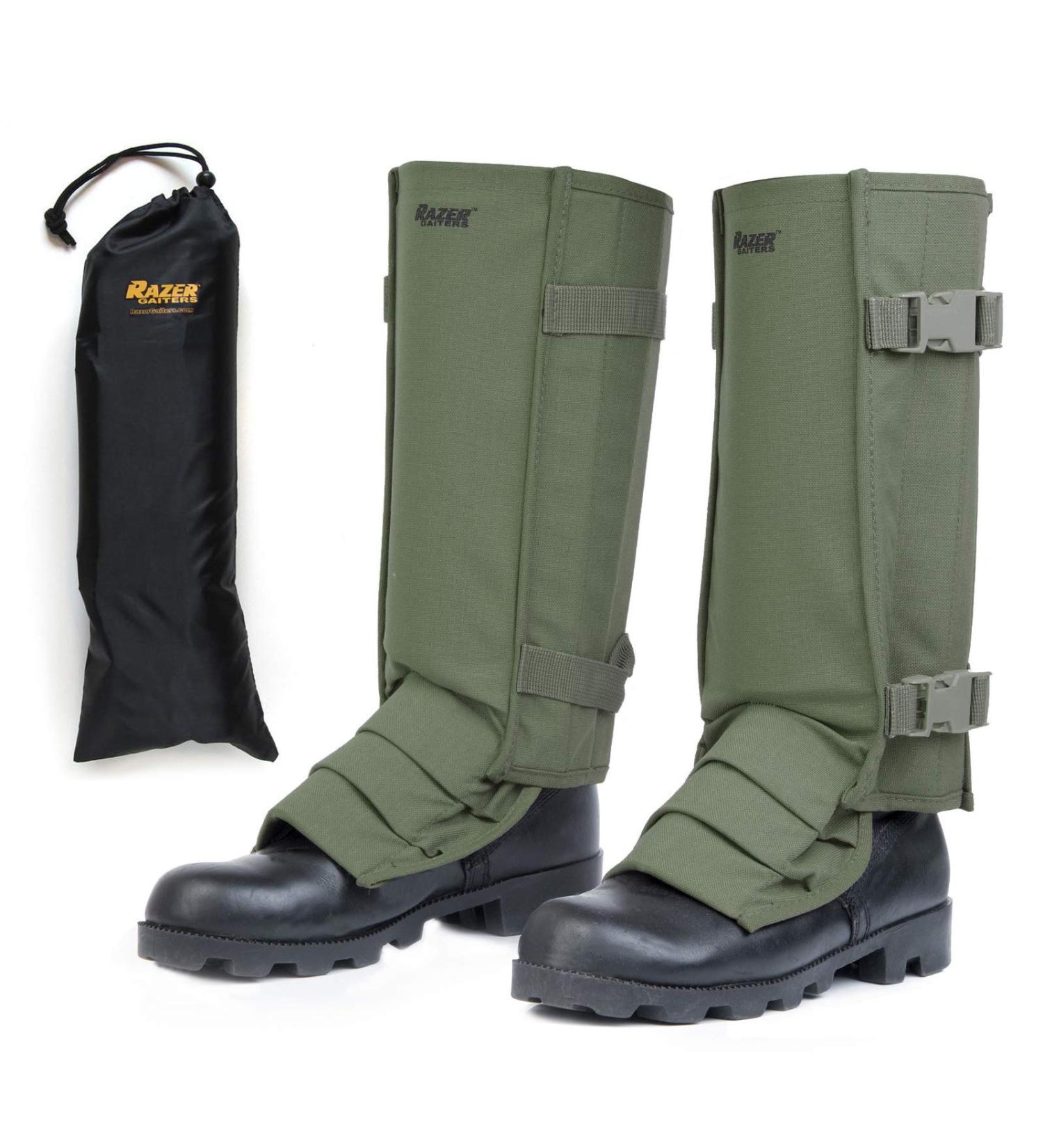 Razer Snake Gaiters for Hiking & Hunting | Ultimate Snake Bite Protection | Adjustable Lightweight & Durable | Unisex with Carrying Bag - USA Tested - Buy Online on GoSupps.com