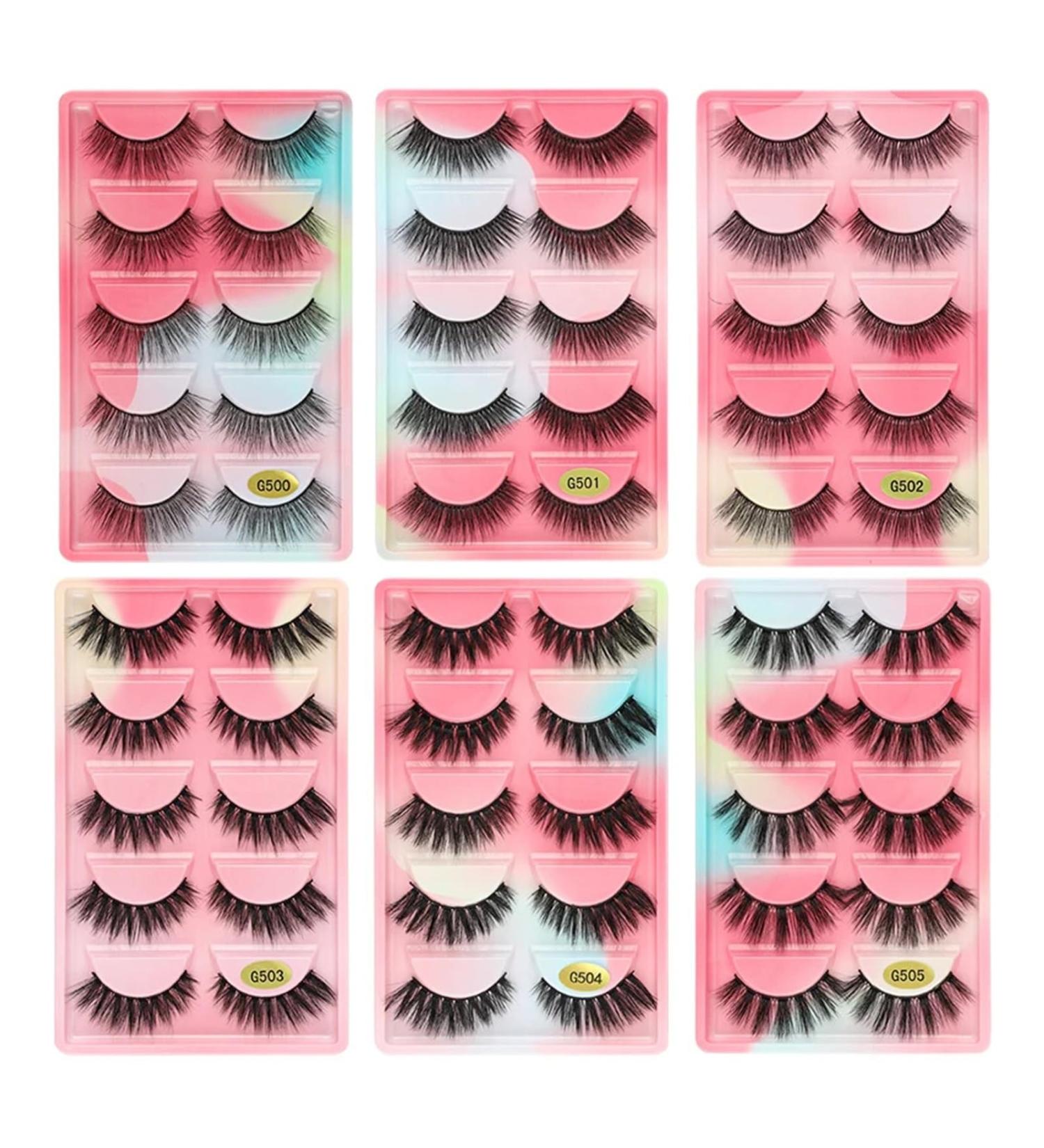 UAMOU 2-50 Boxes Eyelashes faux mink lashes natural 3d mink eyelashes volume false lashes in bulk cilios Cheerfully (Color : MIXED G5 Size : 40 Boxes) - Buy Online on GoSupps.com