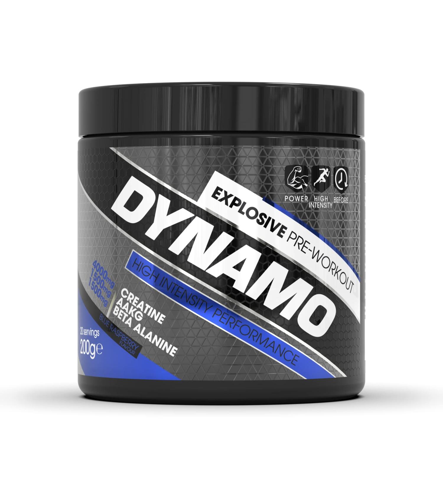 Protein Dynamix Dynamo Pre Workout Formula - Blue Raspberry Flavour - Buy Online on GoSupps.com