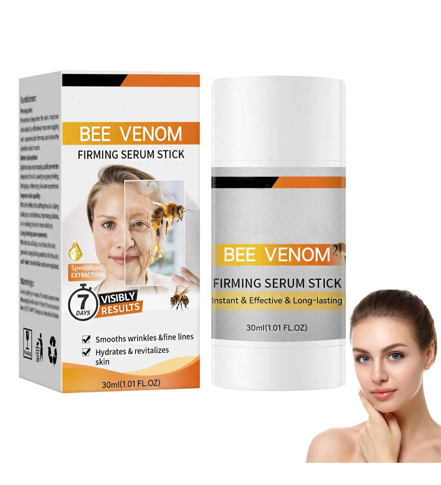  homomdy Bee Venom Firming Serum Stick Firming Serum for Flabby Skin Anti Aging for Women Collagen Stick for Face Reduce Wrinkles and Fine Lines Lift & Firming (1 Piece) - Buy Online on GoSupps.com