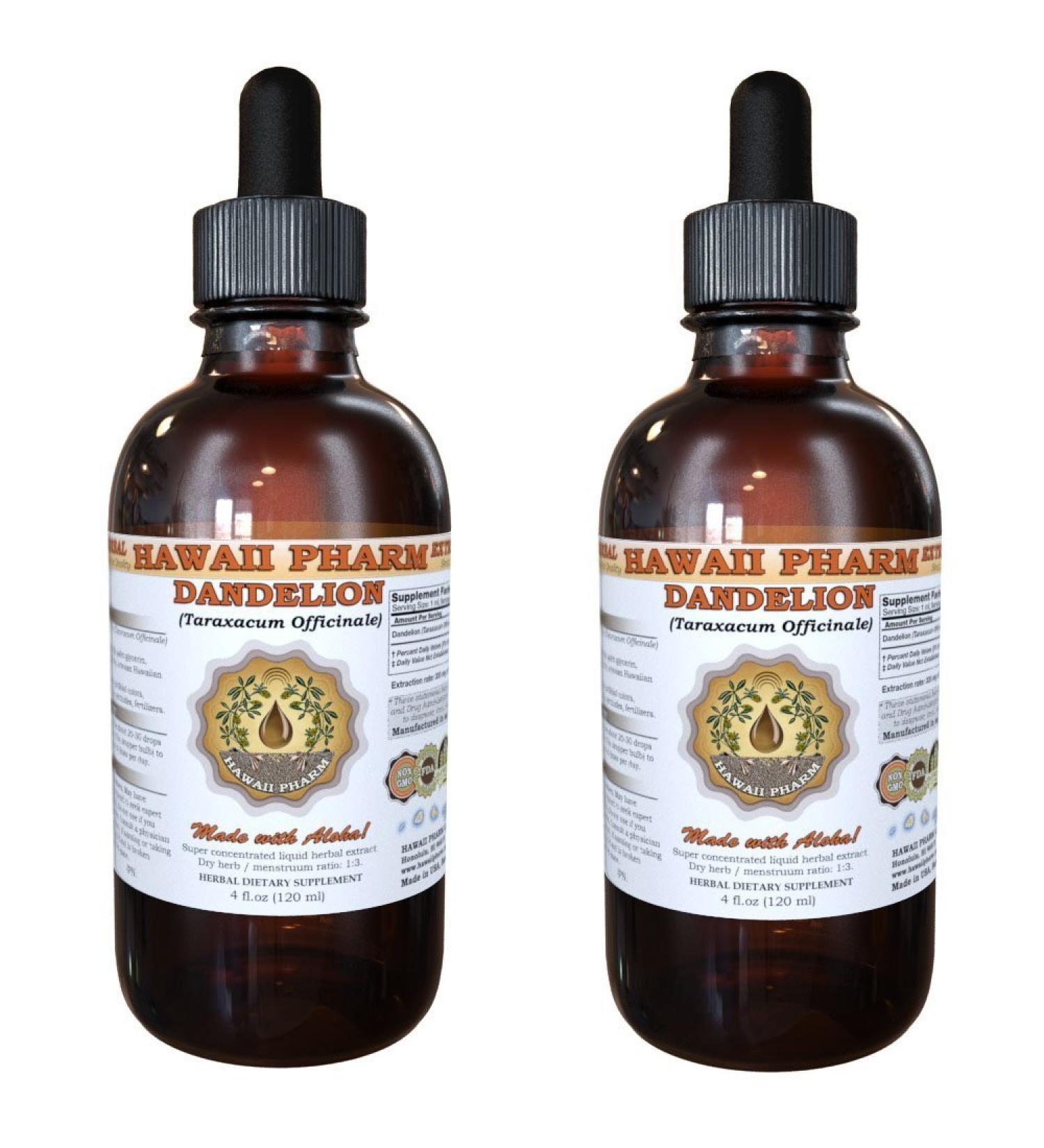 Dandelion (Taraxacum Officinale) Liquid Extract 2x4 oz 4 Fl Oz (Pack of 2) - Buy Online on GoSupps.com
