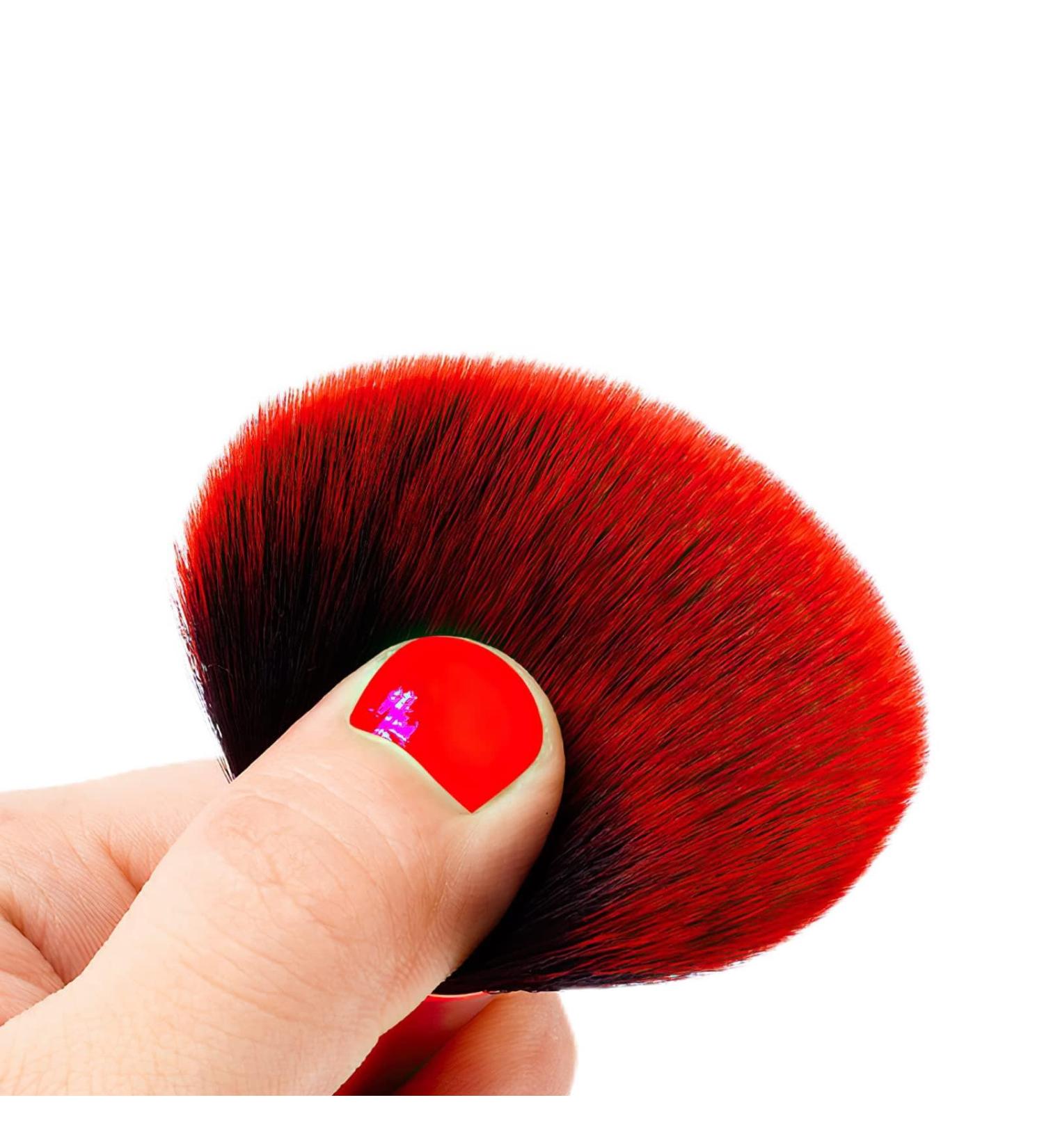 Generic 8SNQ 10-part synthetic-basic concealer-powder-blid shadow-lip-lipped-lipped-lipped-make-up brush set (red) acrylic