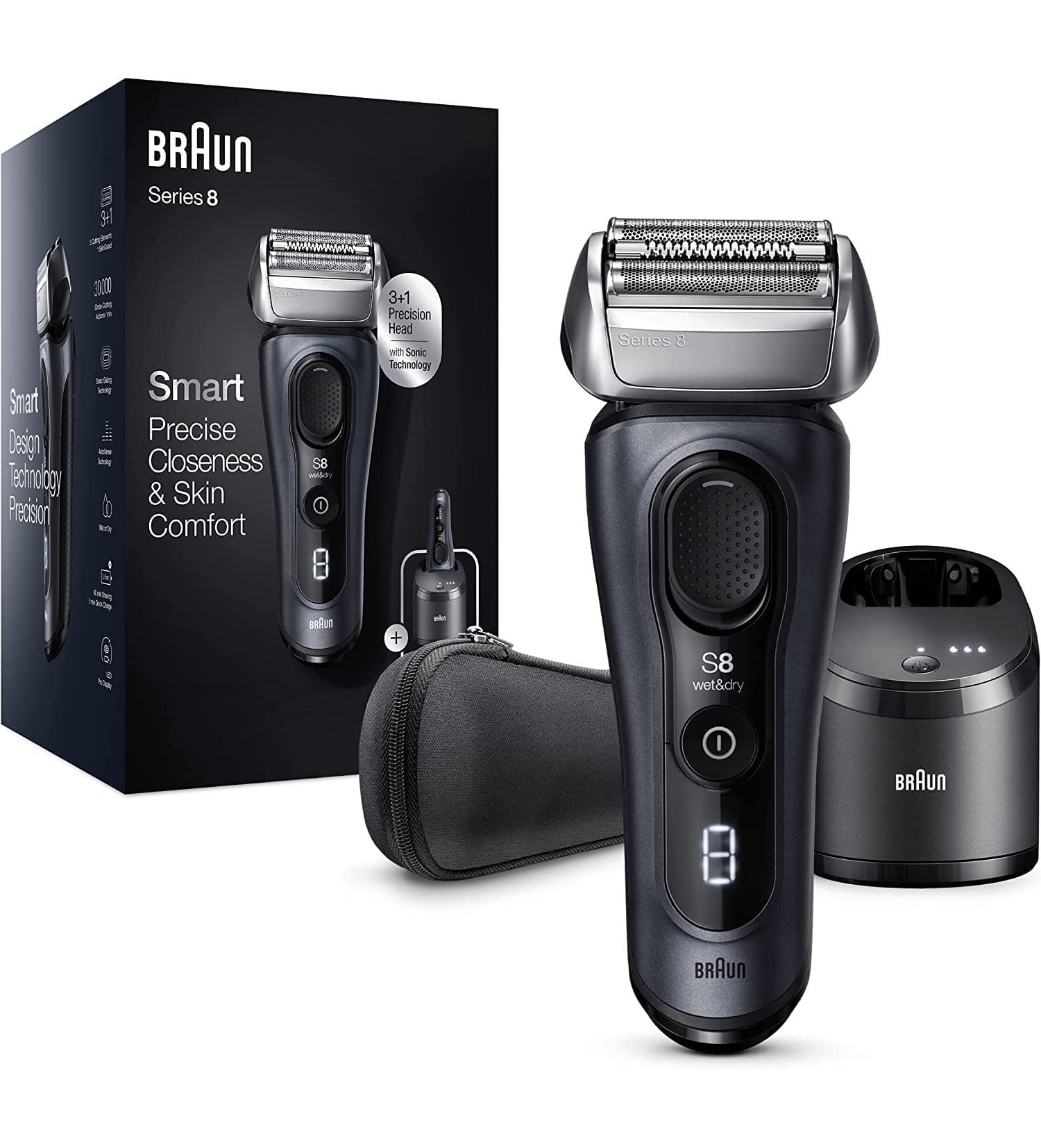 Braun Series 8 Razor for Men - 3+1 Shaving Head Sonic Technology Precision Trimmer Wet & Dry 8463cc - Perfect Gift for Him - Buy Online on GoSupps.com