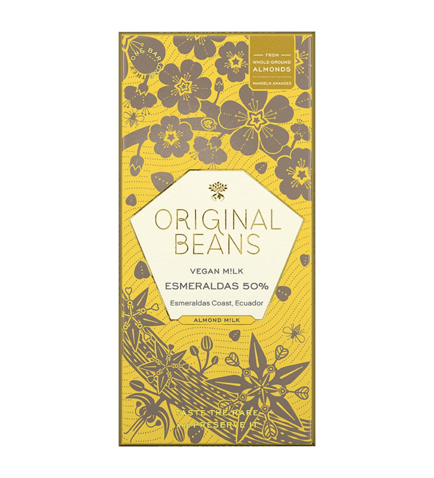 Original Beans Esmeraldas Vegan 50% Chocolate Bar - 70g | Organic Ecuadorian Treat with Gianduja & Barley Malt - CH-BIO-006 - Buy Online on GoSupps.com