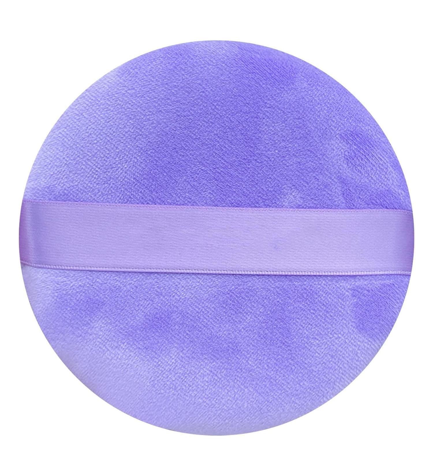 Ultra-Soft Purple Powder Puff | Large Fluffy Applicator for Loose Powder & Makeup Blending - International Shipping Available - Buy Online on GoSupps.com