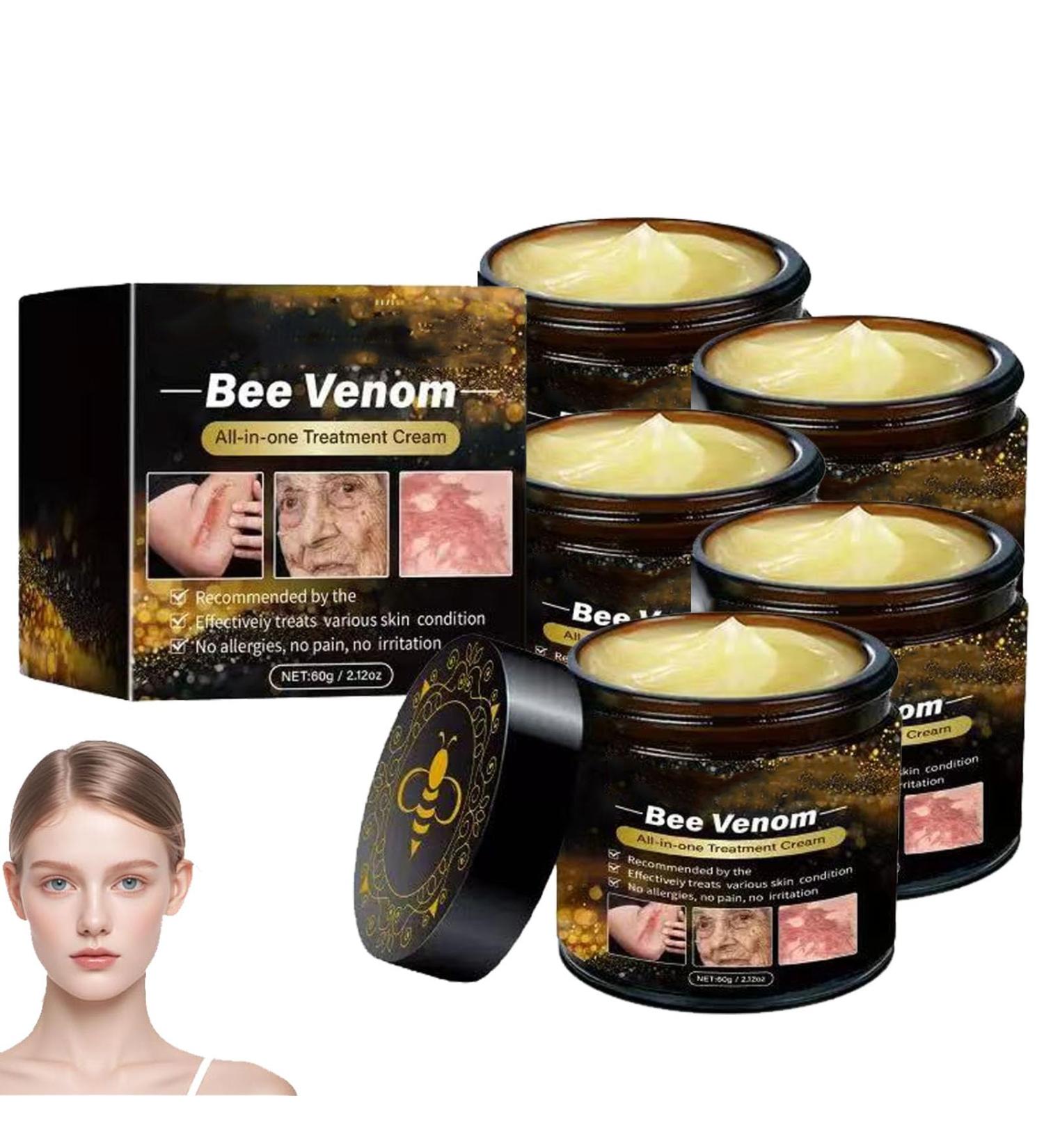  JIAOY Allybee Bee Venom Cream All-in-One 5 Pack Bee Venom Skin Treatment Cream Bee Venom Serum Bee Venom Fortress Serum Anti Wrinkle Cream Repair Hydration - Buy Online on GoSupps.com