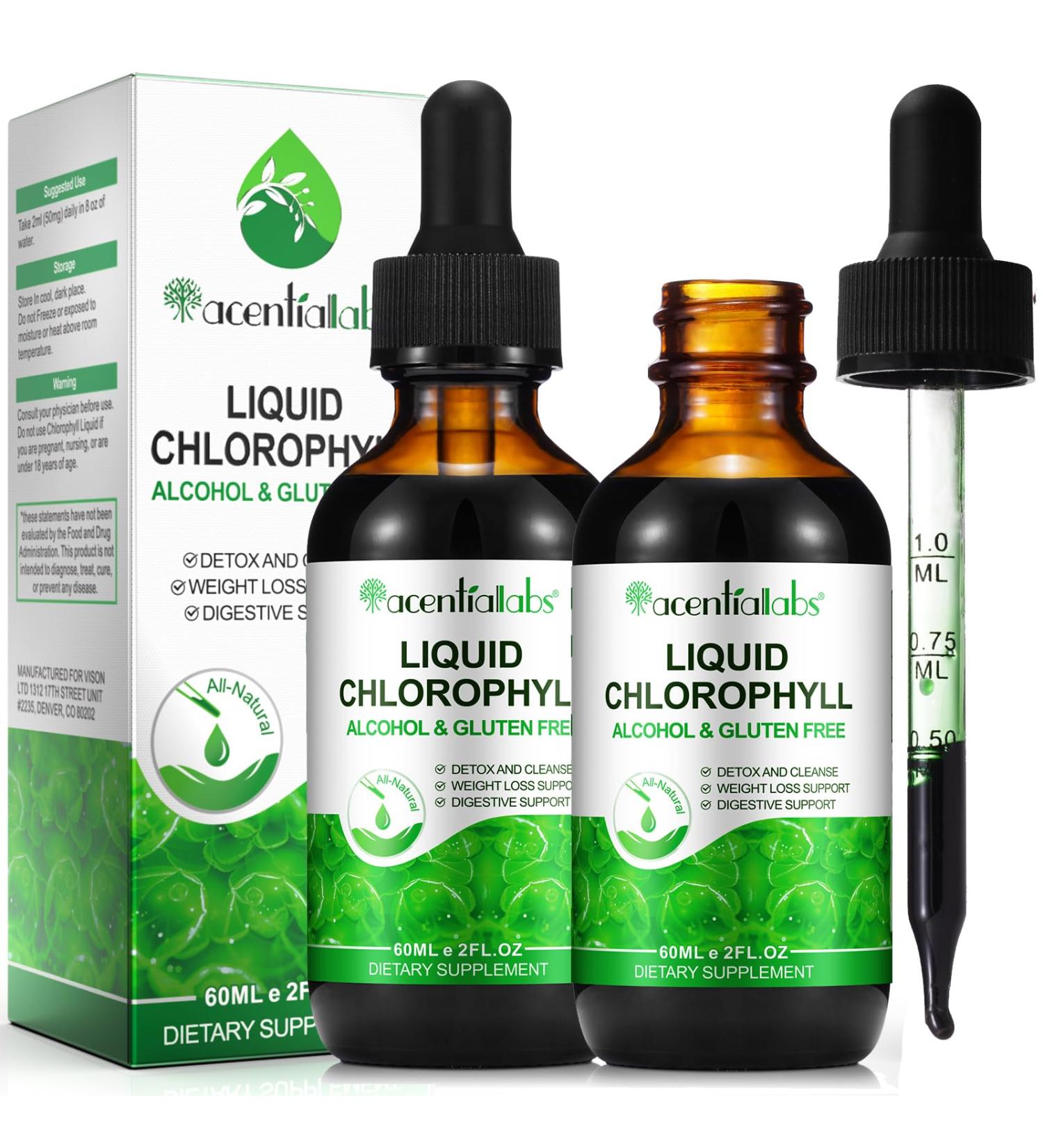 Chlorophyll Liquid Drops Organic Liquid Chlorophyll Body Deodorizing Supports for Odor Balance Natural Body Freshness Body Odor Control Fresh Breath 60ml 2Bottle. - Buy Online on GoSupps.com