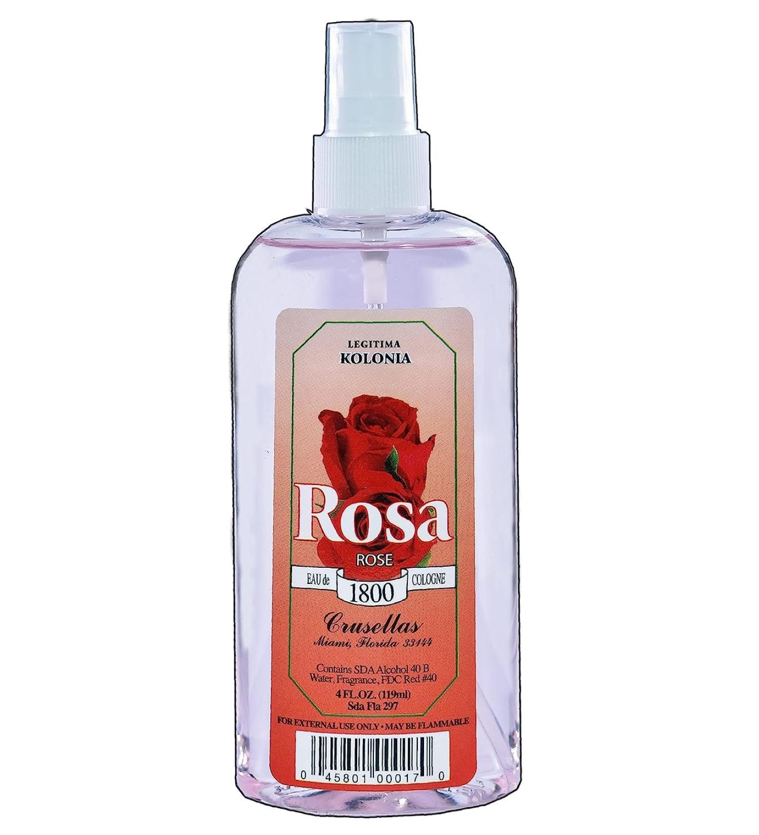 1 PC CRUSELLAS COLOGNE ROSE - COLONIA 4 FL. OZ. (118 ML) 1 Fl Oz (Pack of 1)