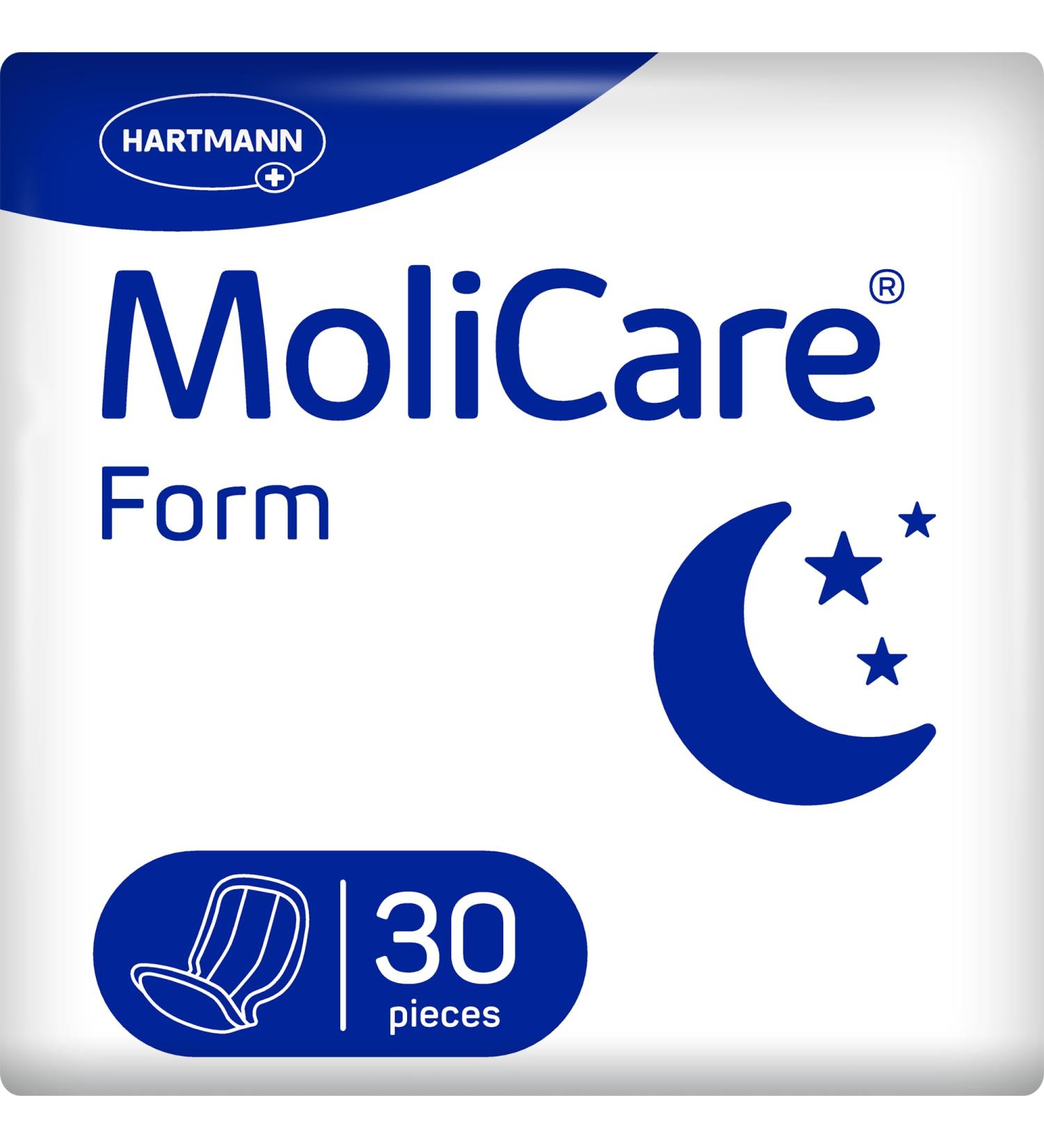 Molicare Form Night - Anatomically Shaped Incontinence Pads for Men & Women (Moderate Urine & Stool 120 Pieces) - Buy Online on GoSupps.com