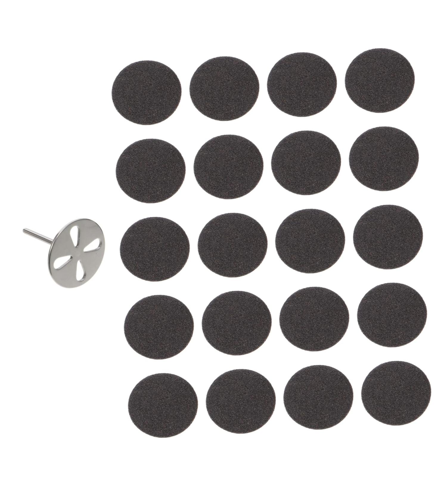 Healeved 1 Set Nail Polishing Sheets Nail Exfoliating Tools Sandpaper Metal Shaft Mini Drill Bits Power Tool Nail Tools Sander Tool Sandpaper Disc Sanding Pad Stainless Steel Lava Stone - Buy Online on GoSupps.com