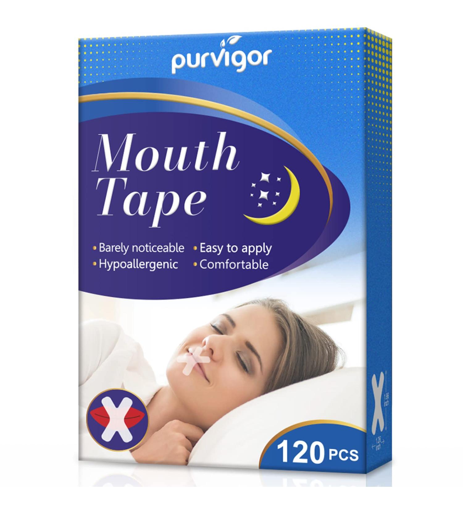 Gentle Mouth Tape (120 pcs) for Better Sleep | Anti Snoring Strips for Men and Women | Stop Snoring Solution | Improved Nighttime Breathing - Buy Online on GoSupps.com