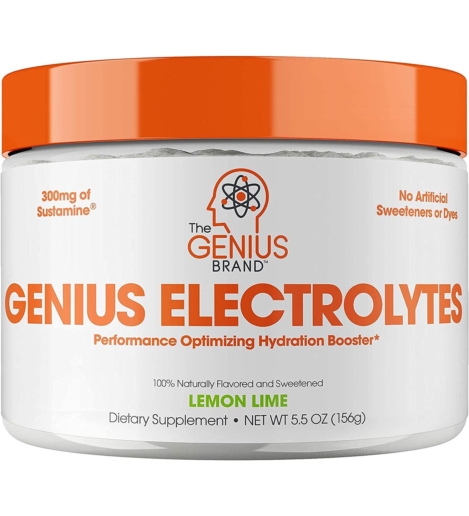 Genius Electrolyte Powder - Lemon Lime Flavor | 30 Servings for Hydration - Buy Online on GoSupps.com