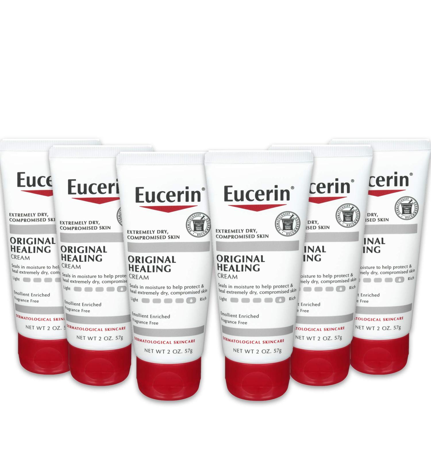 Eucerin Original Healing Cream 2 oz (Pack of 6) - Fragrance-Free Lotion for Extremely Dry Skin - Buy Online on GoSupps.com