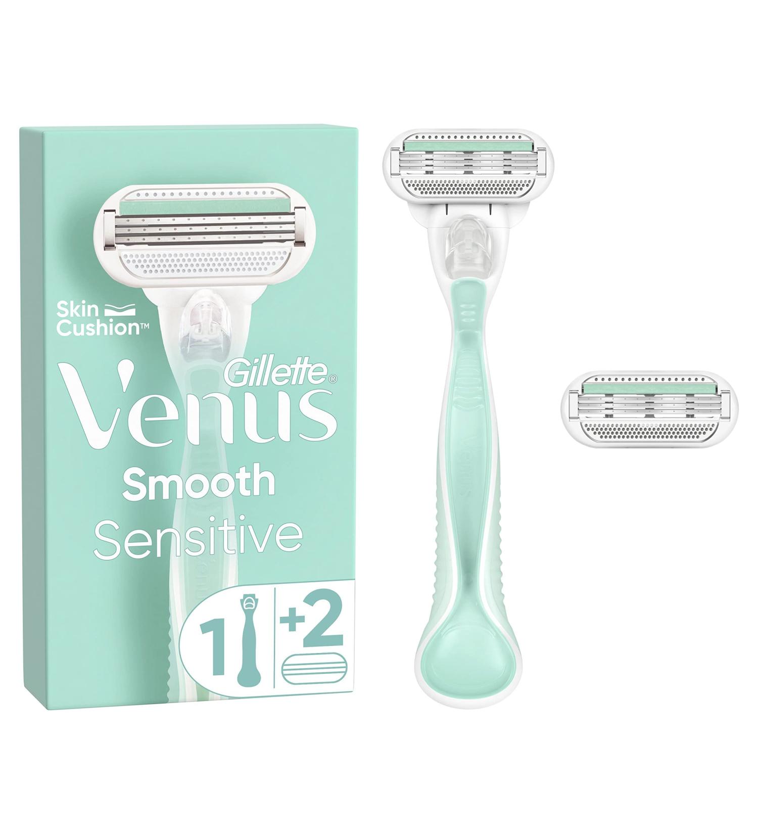 Buy Gillette Venus Smooth Sensitive Razor for Women | Women's Razor + 2 Blades - Fast International Shipping - Buy Online on GoSupps.com