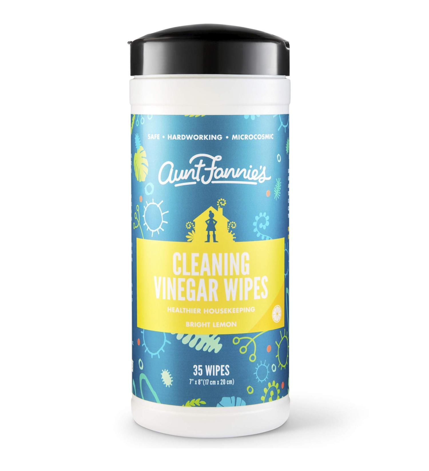 Aunt Fannie's Cleaning Vinegar Wipes - Bright Lemon (35 Wipes) | Eco-Friendly & Effective - Buy Online on GoSupps.com