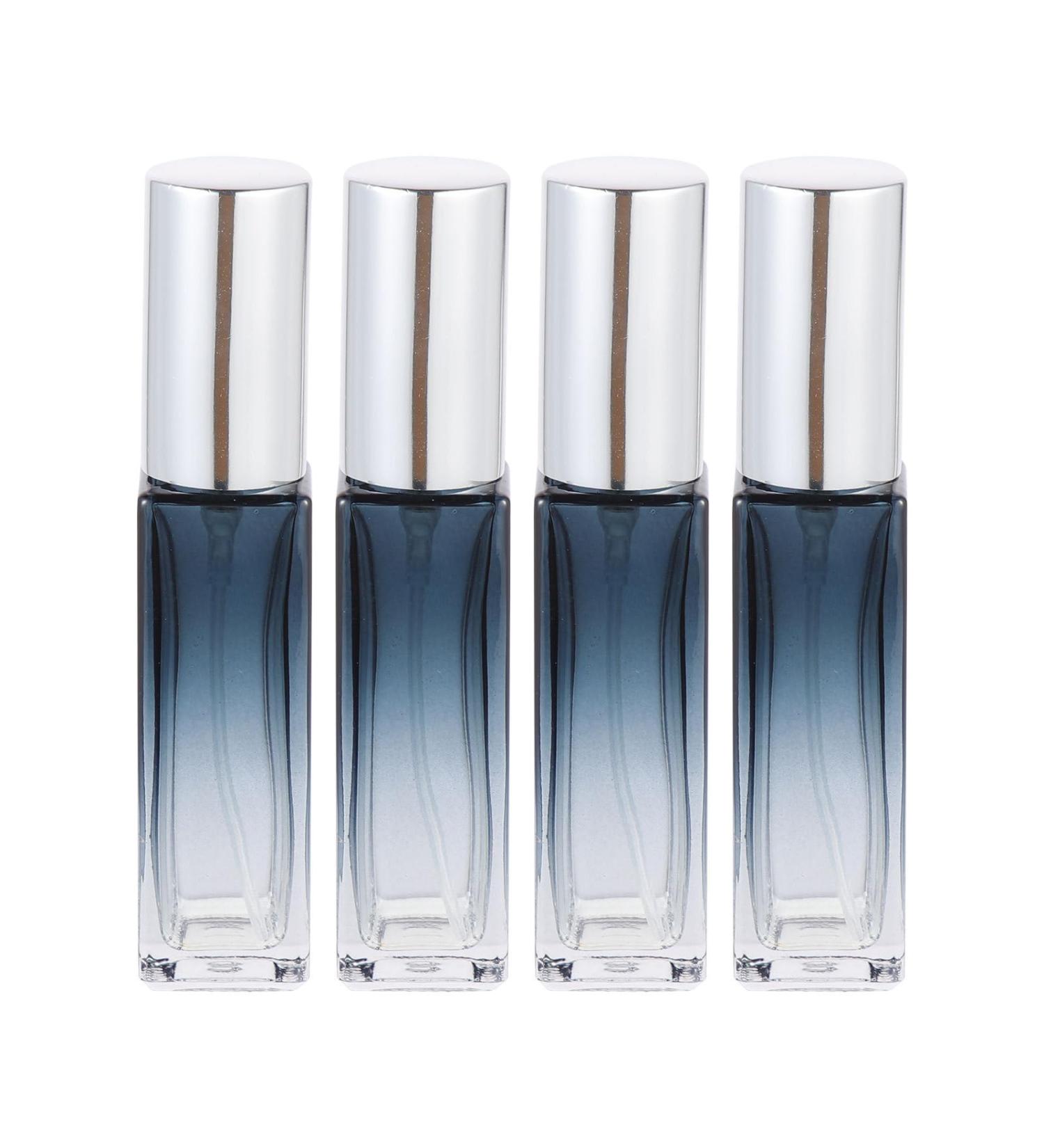 FRCOLOR 4pcs 10ml Refillable Perfume Bottles - Portable Glass Spray Bottles with Metallic Caps & Pipette for Essential Oils | Perfect for Travel & Home Use - Buy Online on GoSupps.com