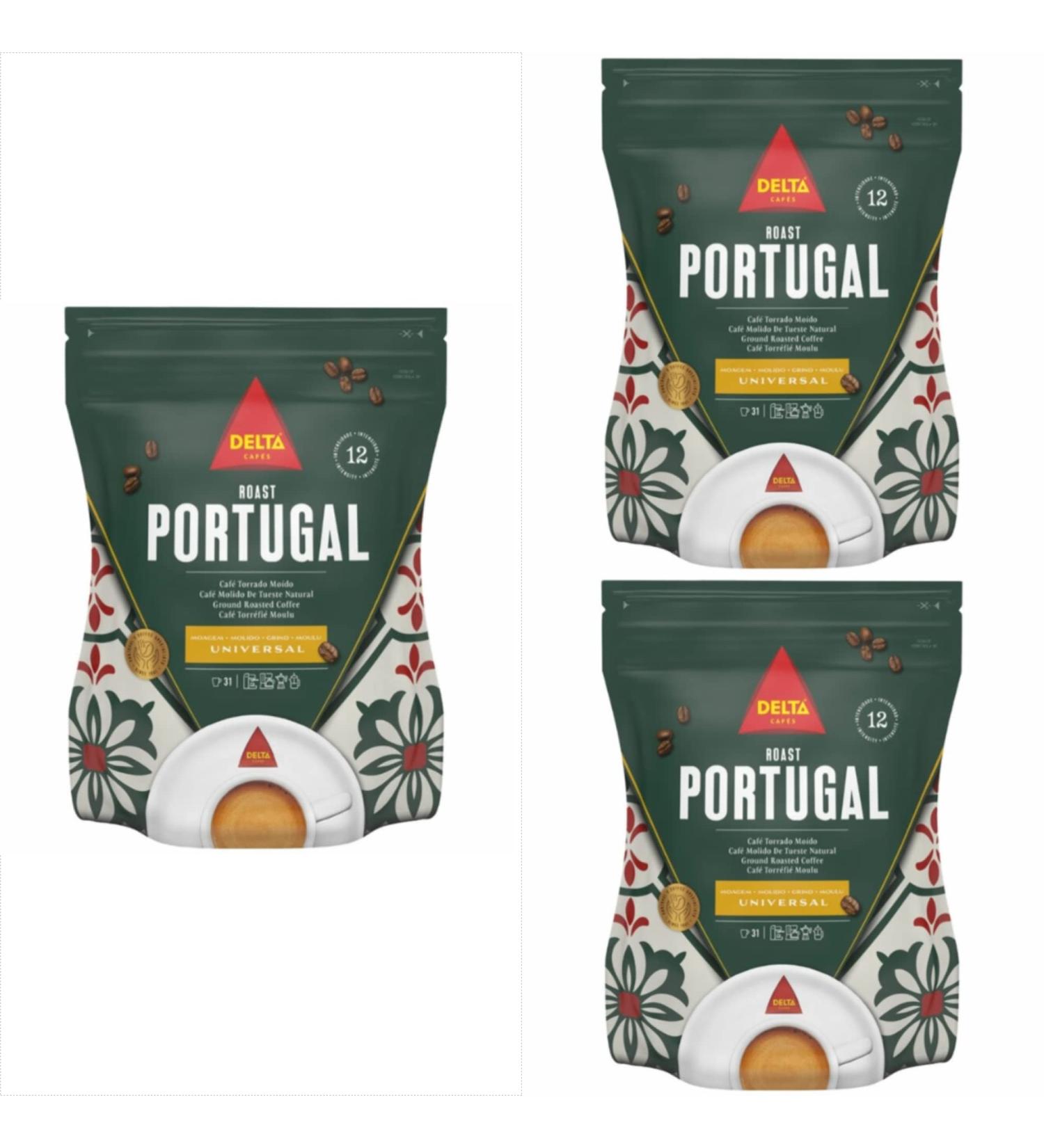 Delta Cafes Portugal - 250 Gr - Ground roasted coffee - Pack of 3 - Buy Online on GoSupps.com