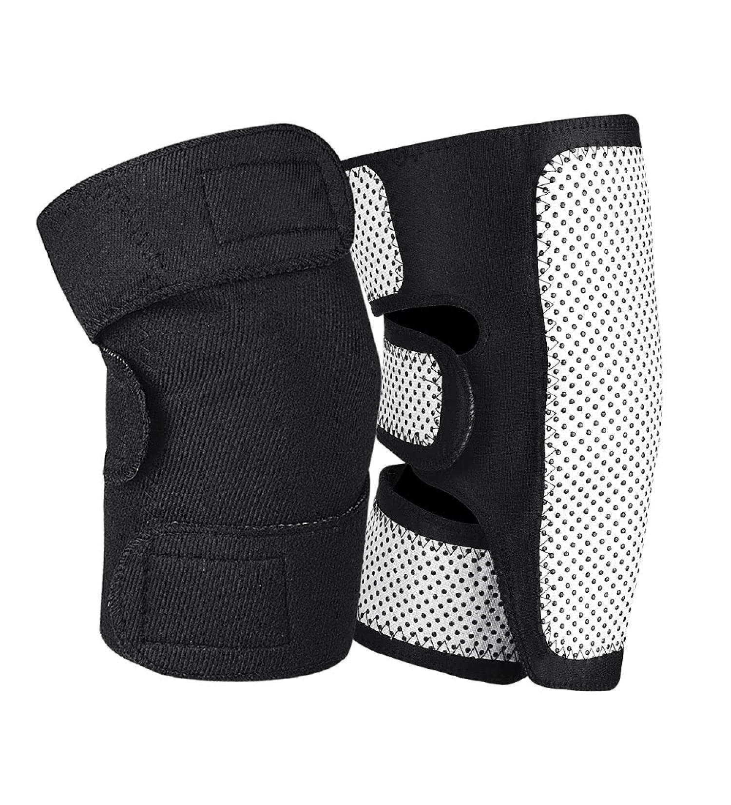Buy Heated Knee Brace Wrap with Massage | Adjustable Self-Heating Tourmaline Knee Pad for Pain Relief | International Shipping - Buy Online on GoSupps.com