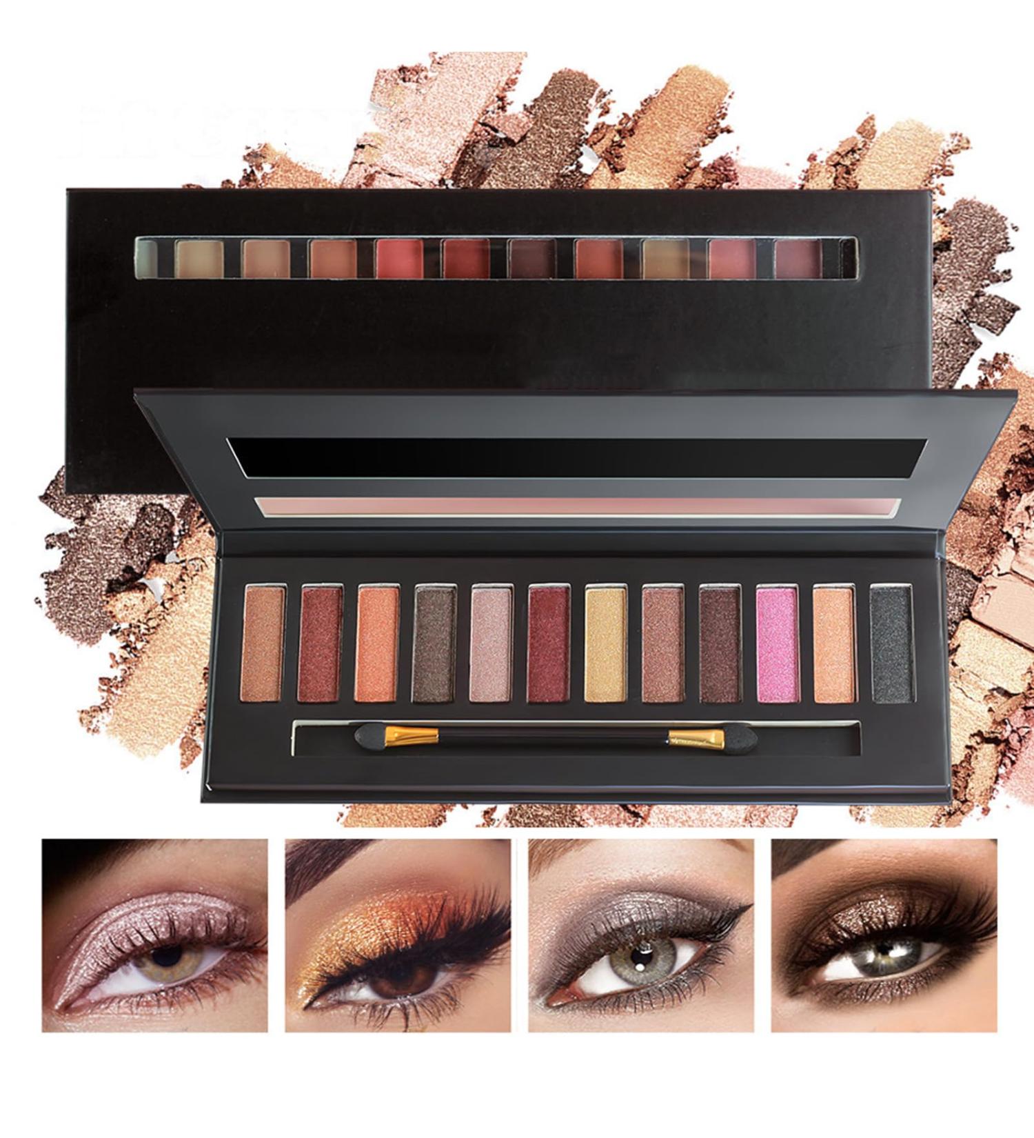 LXZJJM Professional 12 Colors Eyeshadow Palette for Nude and Neutral Makeup Looks Eyeshadow Palette Makeup with Rich and Blendable Colors for Everyday Stunning Eye Makeup (A#) - Buy Online on GoSupps.com