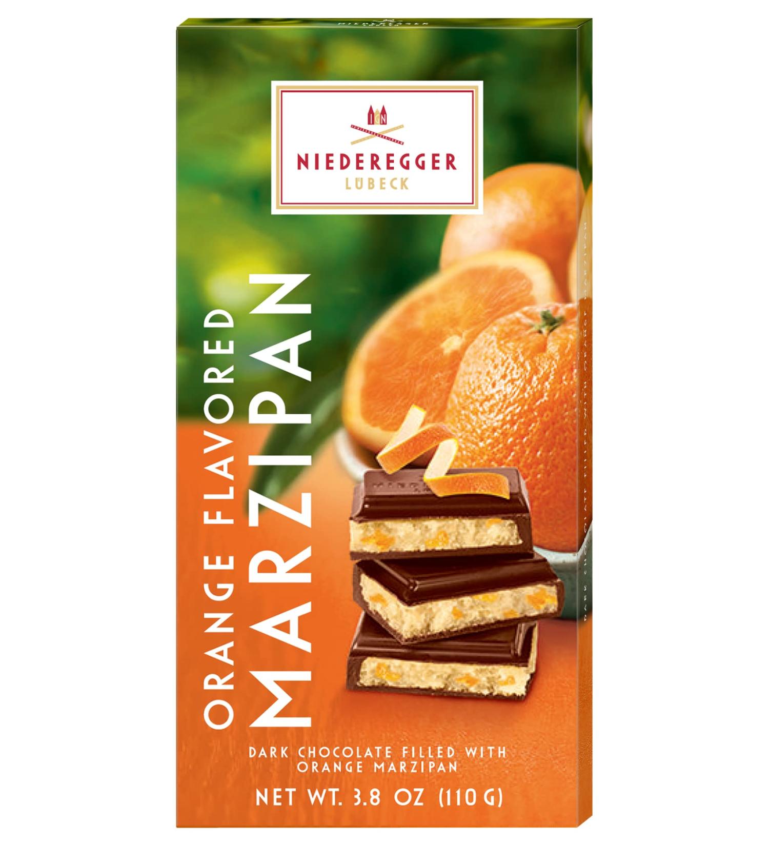 Niederegger Marzipan Classic Bar, Orange, 3.88 Ounce (Pack of 10) Orange 3.88 Ounce (Pack of 10)