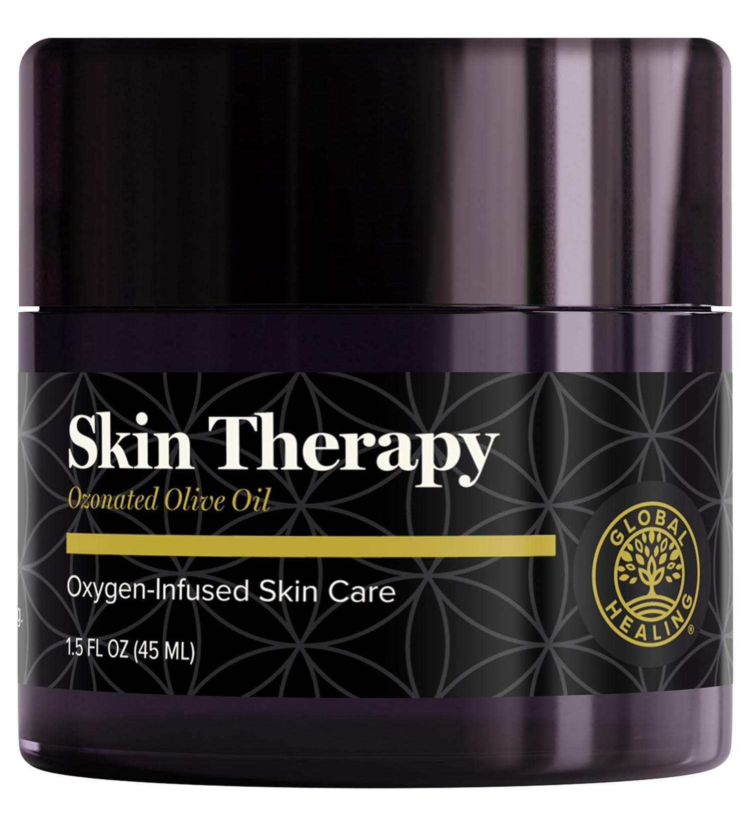 Global Healing Center Skin Therapy: Organic Ozonated Extra Virgin Olive Oil Salve - Hydrating Face & Body Moisturizer for Dry Skin | 1.5 Oz - Buy Online on GoSupps.com