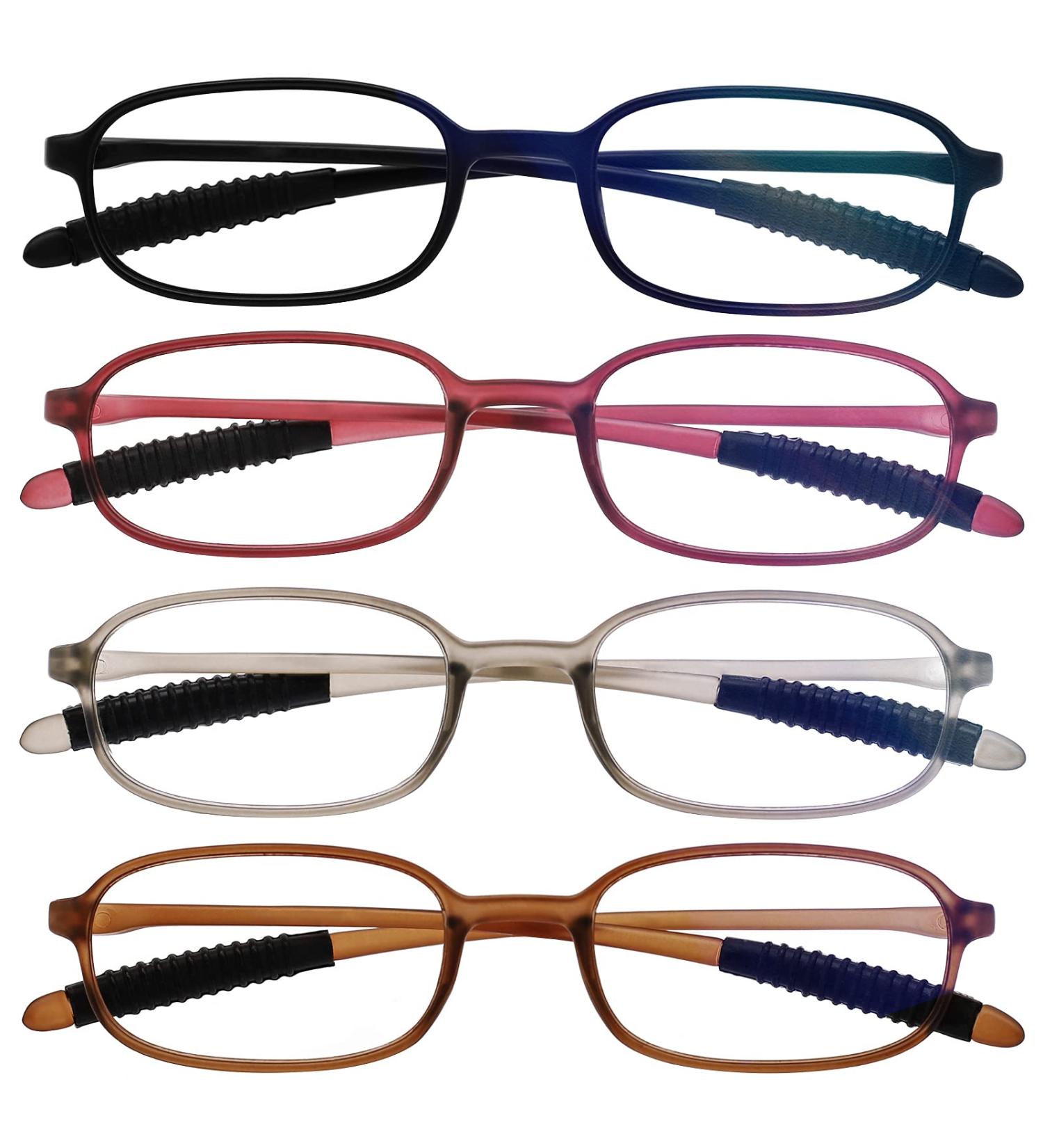 Buy OCCI CHIARI 4 Pack Blue Light Blocking Reading Glasses | UV Filter Computer Readers for Men & Women - 3.5x (Black Brown Gray Red) - International Shipping Available - Buy Online on GoSupps.com