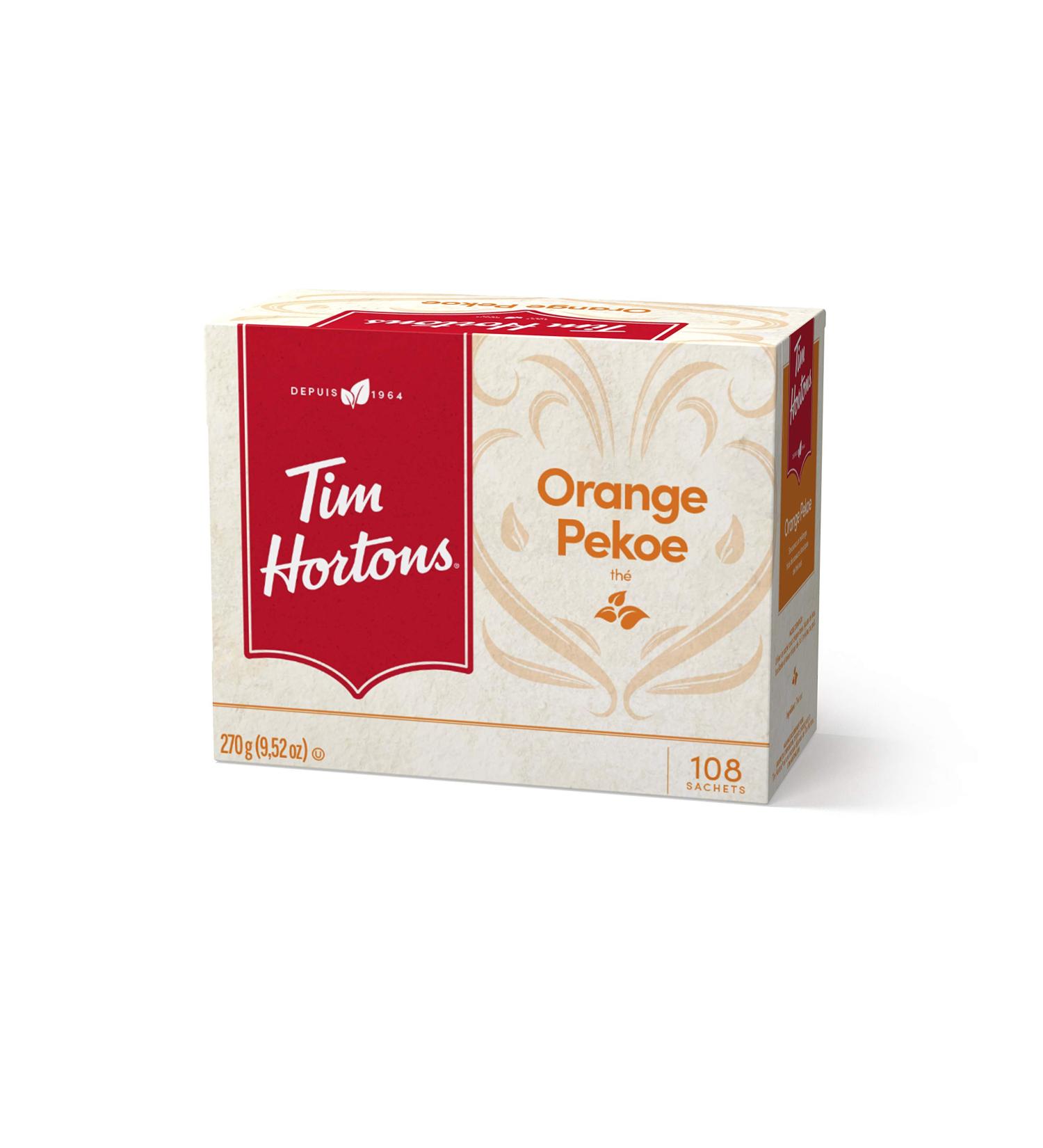 Tim Hortons Orange Pekoe Tea Bags Classic Steeped Tea 108ct Pack Orange 108 Count (Pack of 1) - Buy Online on GoSupps.com