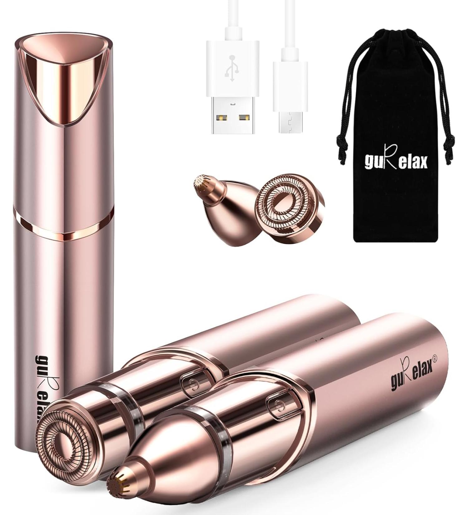 gurelax Facial Hair Remover for Women Gen 3 Pro Luxury Ladies Beard Remover with Smartlight for Face Eyebrows Fluff with 2 Flawless Replacement Heads - Buy Online on GoSupps.com