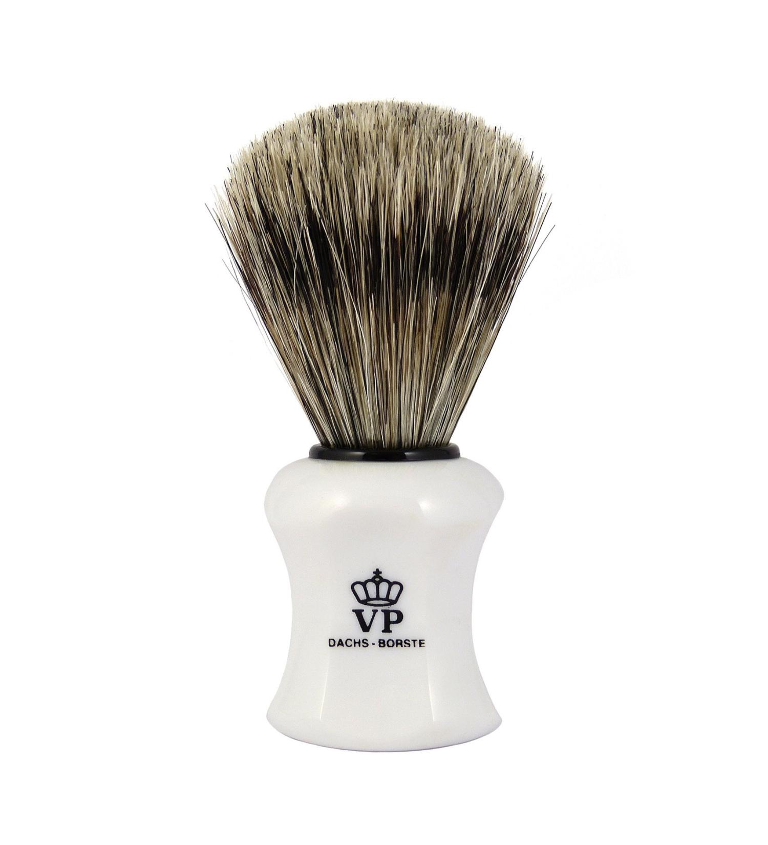 Shaving brush Royal VP - badger bristle - white handle