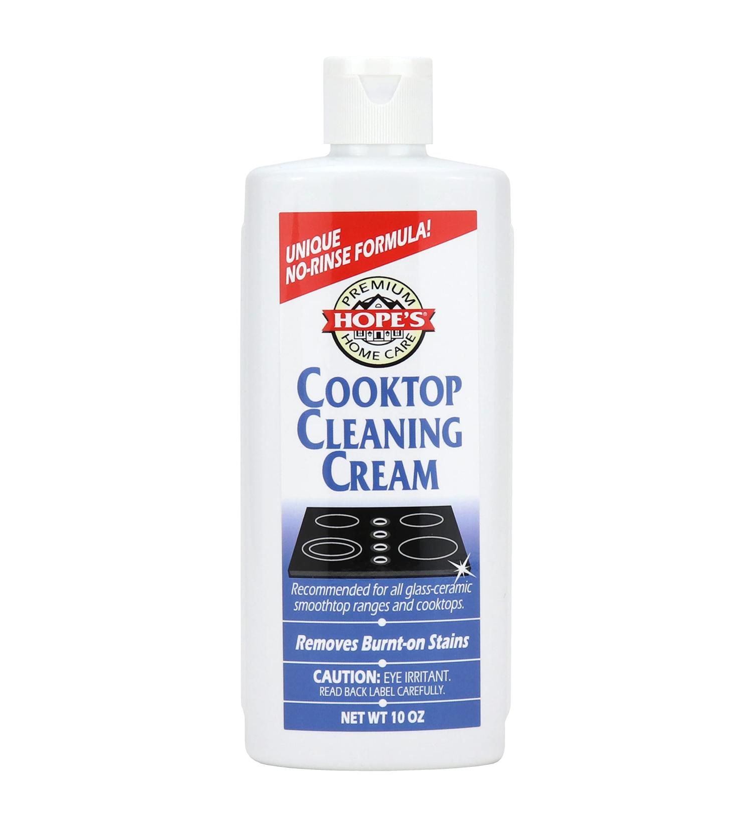 Hope's Cooktop Cleaning Cream - Ceramic Glass Stove Top Cleaner 10 Fl Oz - Fast-Acting Formula for Burnt-on Stains - Buy Online on GoSupps.com