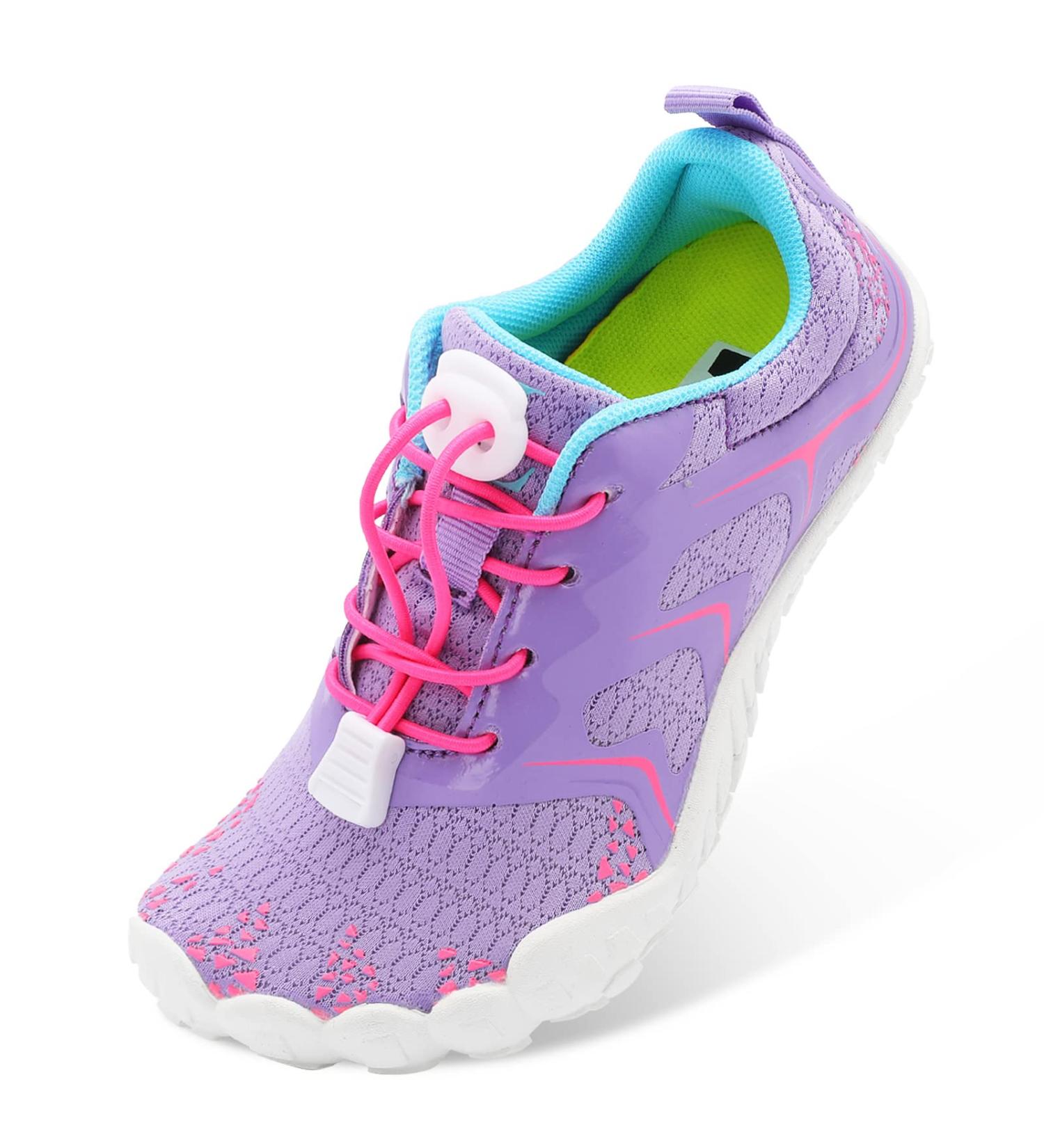L-RUN Kids Water Shoes - Quick Dry Athletic Sneakers for Boys Girls | 13.5 Little Kid | Indoor Outdoor Hiking Shoes | Purple Pink - Buy Online on GoSupps.com